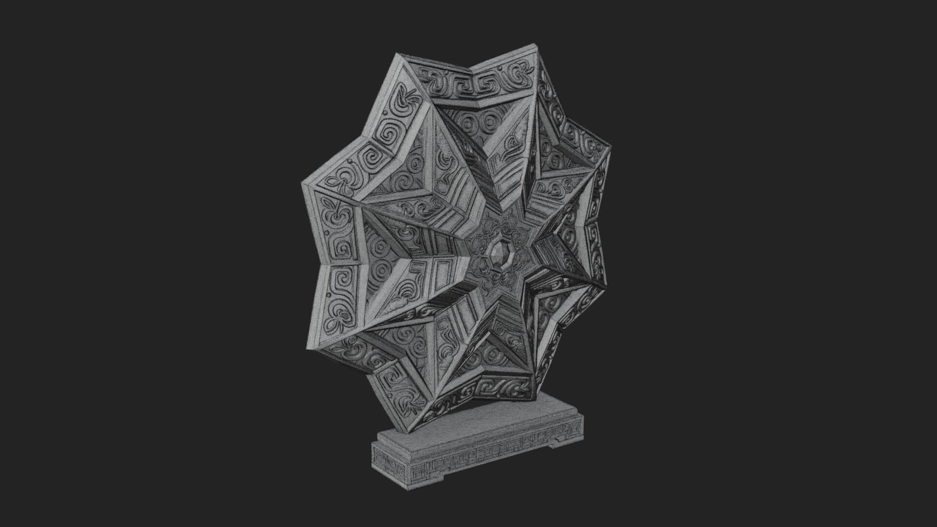 Islamic Star Burst Ornament Design 2 3D Print Model 3D Model