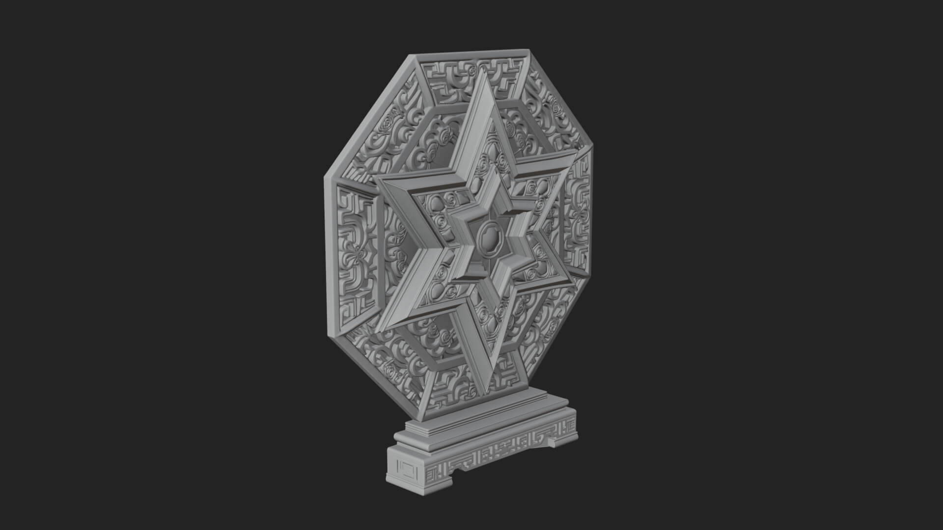 Islamic Star Burst Ornament Design 3 3D Print Model 3D Model