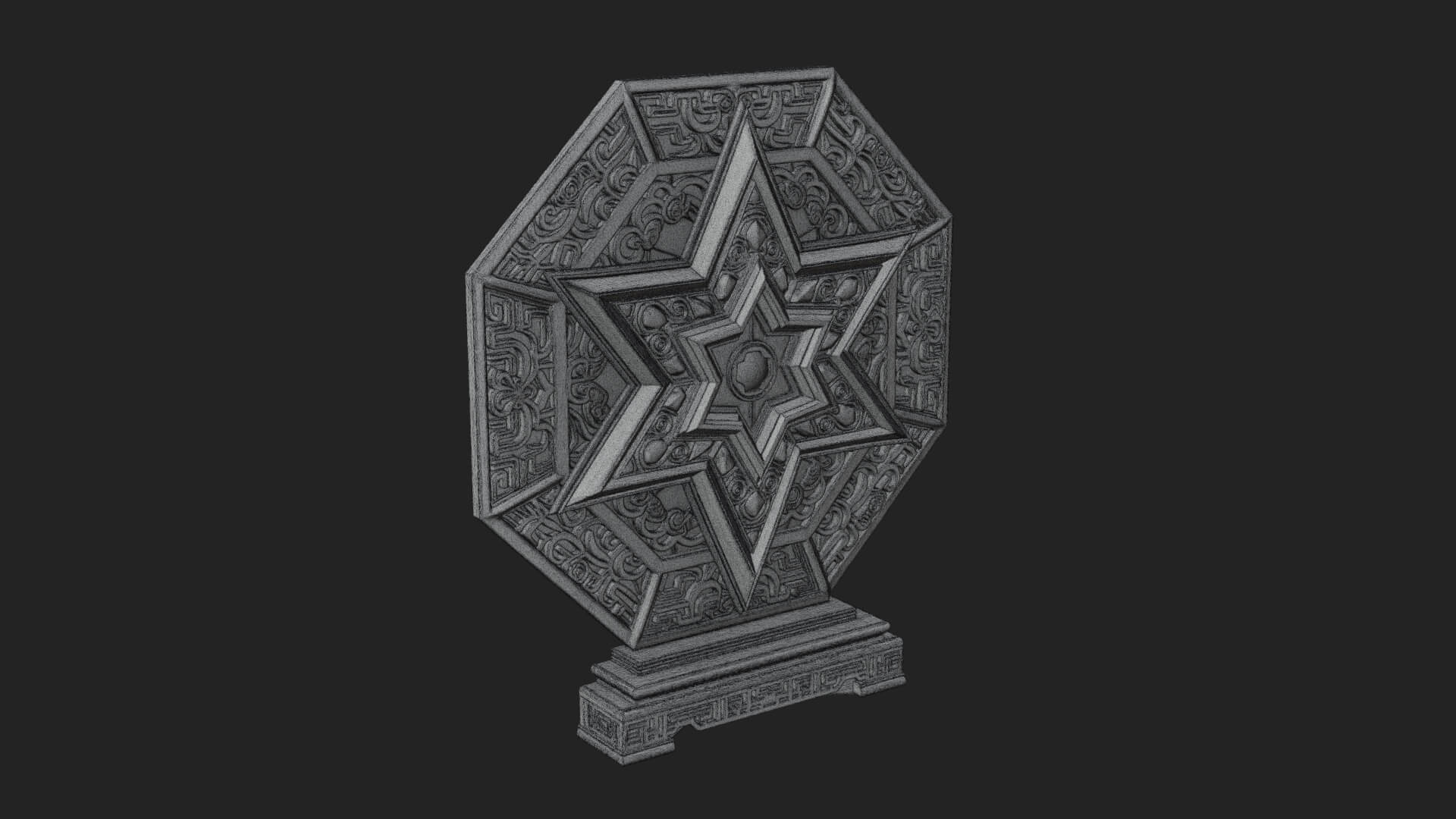 Islamic Star Burst Ornament Design 3 3D Print Model 3D Model