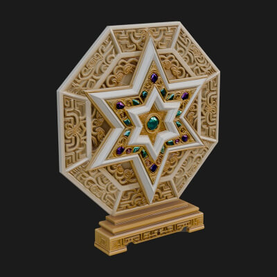 Islamic Star Burst Ornament Design 3 3D Print Model
