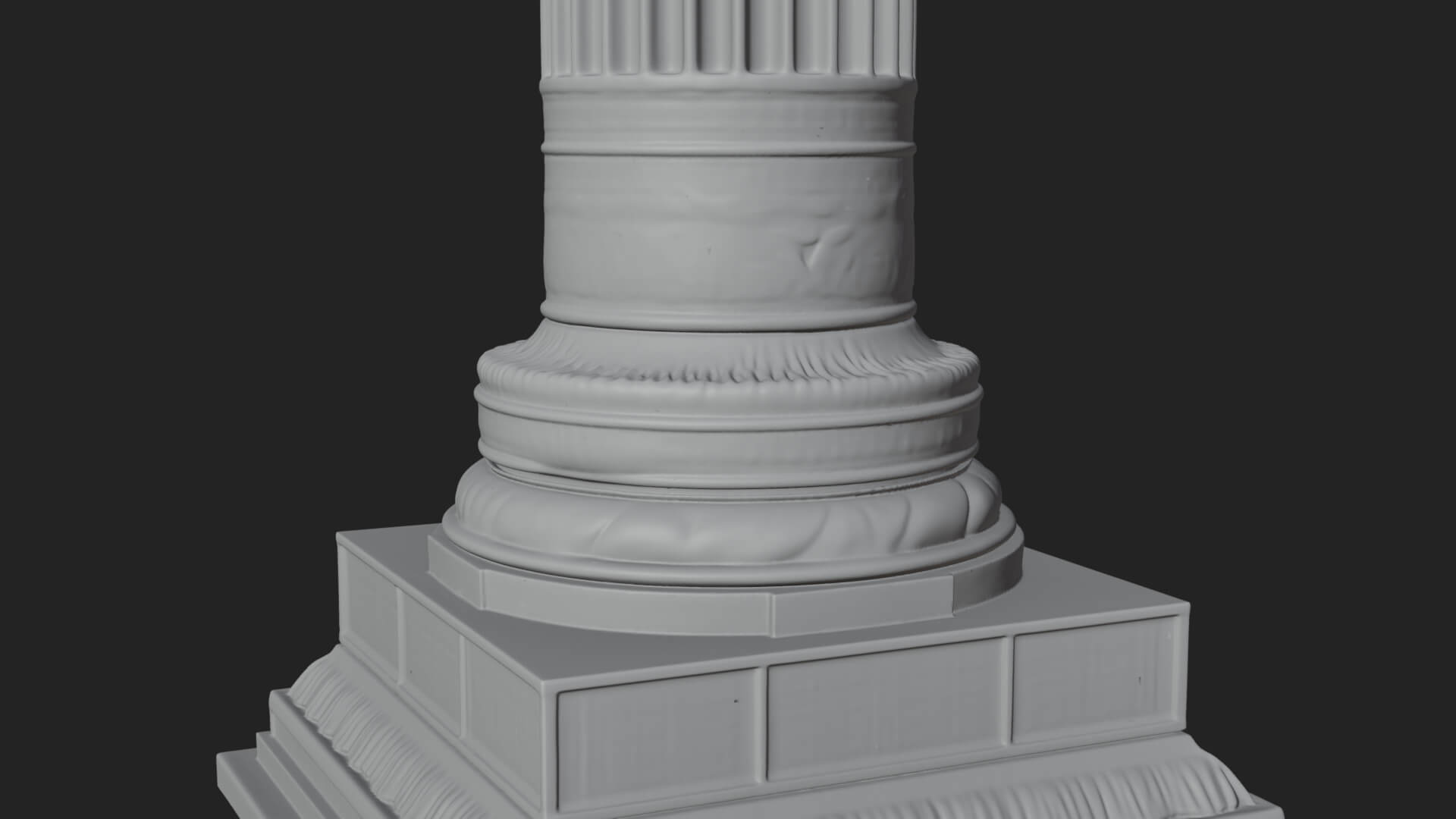Jackal Head Stone Column Design 1 3D Print Model 3D Model