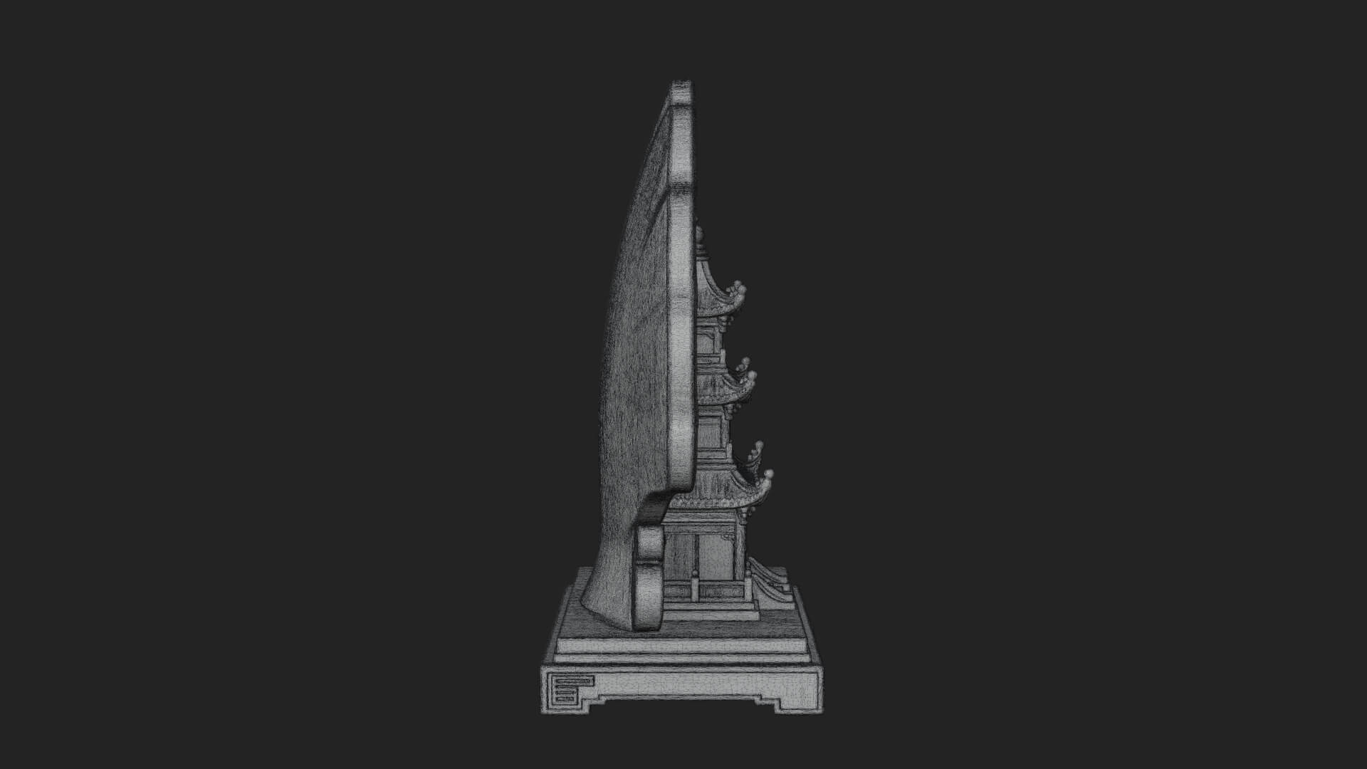 Jade Screen Pagoda Ornament Design 1 3D Print Model 3D Model