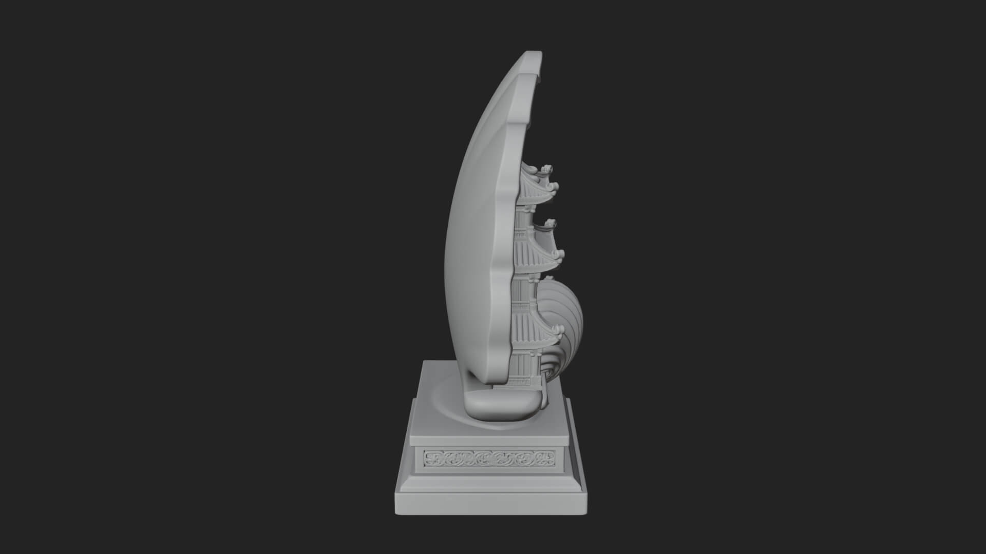 Jade Screen Pagoda Ornament Design 3 3D Print Model 3D Model