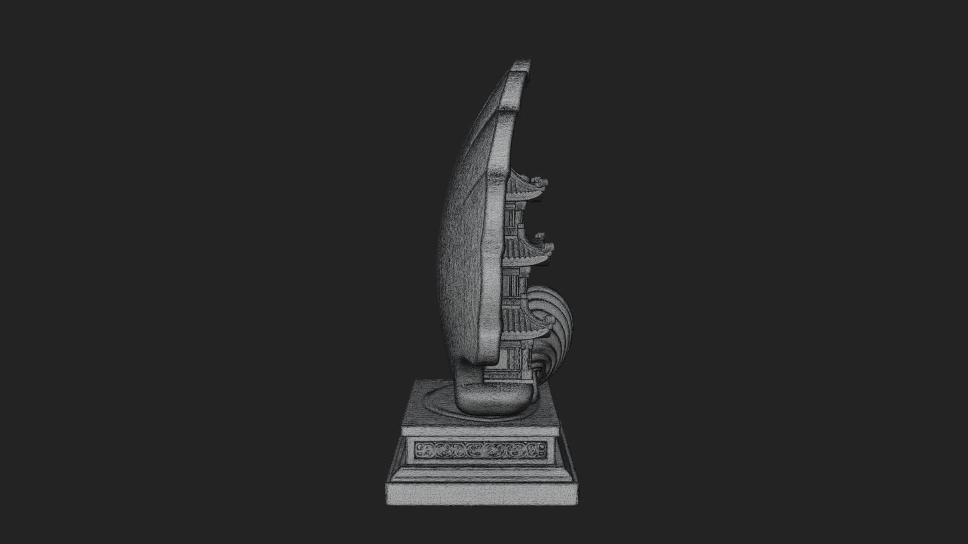 Jade Screen Pagoda Ornament Design 3 3D Print Model 3D Model