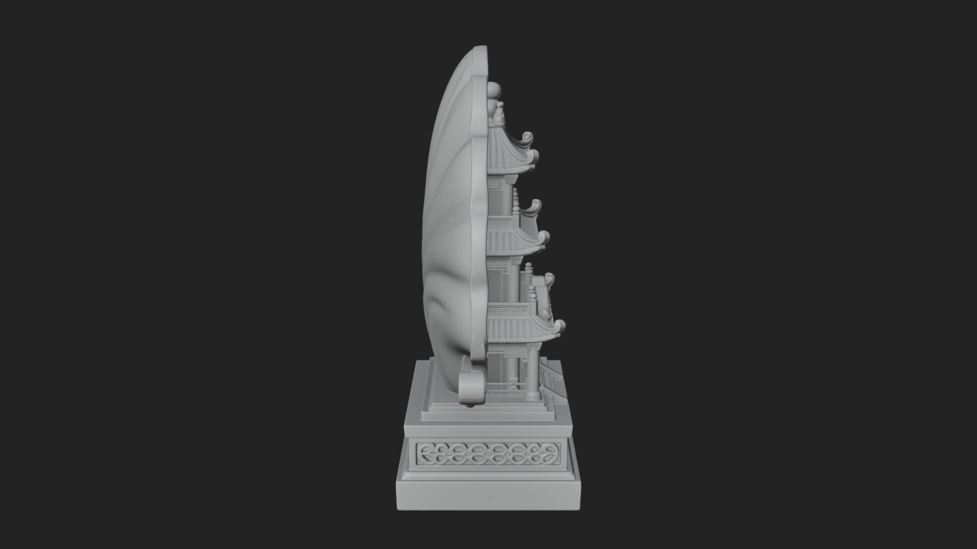 Jade Screen Pagoda Ornament Design 4 3D Print Model 3D Model