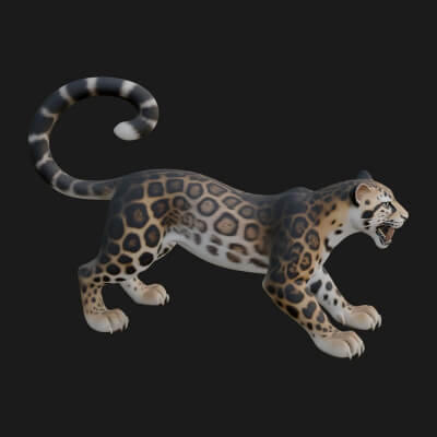 Jaguar Statue Design 2 3D Print Model