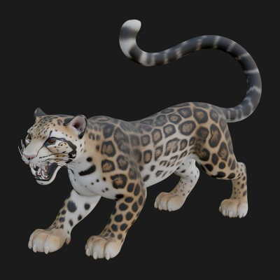 Jaguar Statue Design 3 3D Print Model