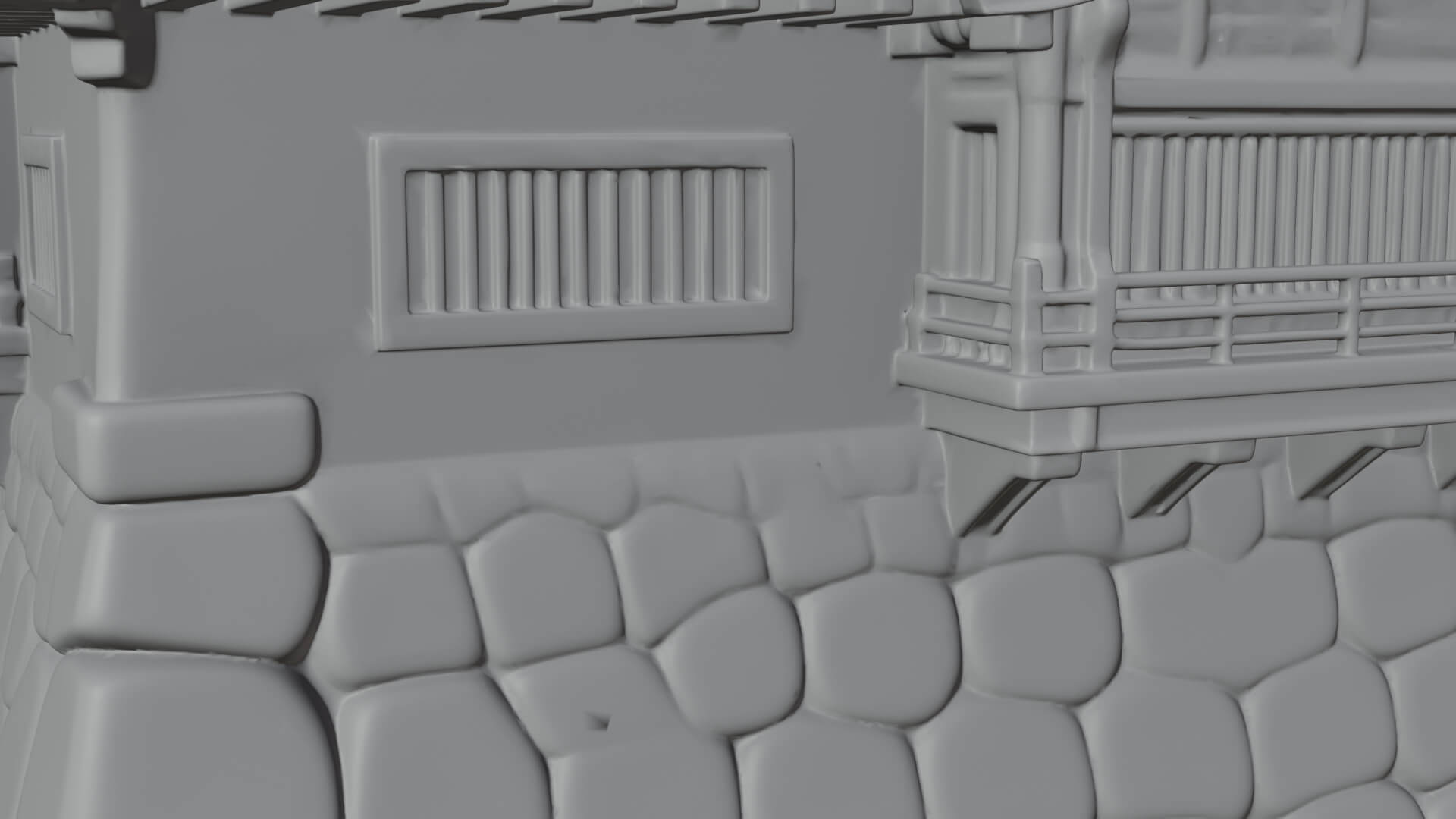 Japanese Castle Keep Design 1 3D Print Model 3D Model