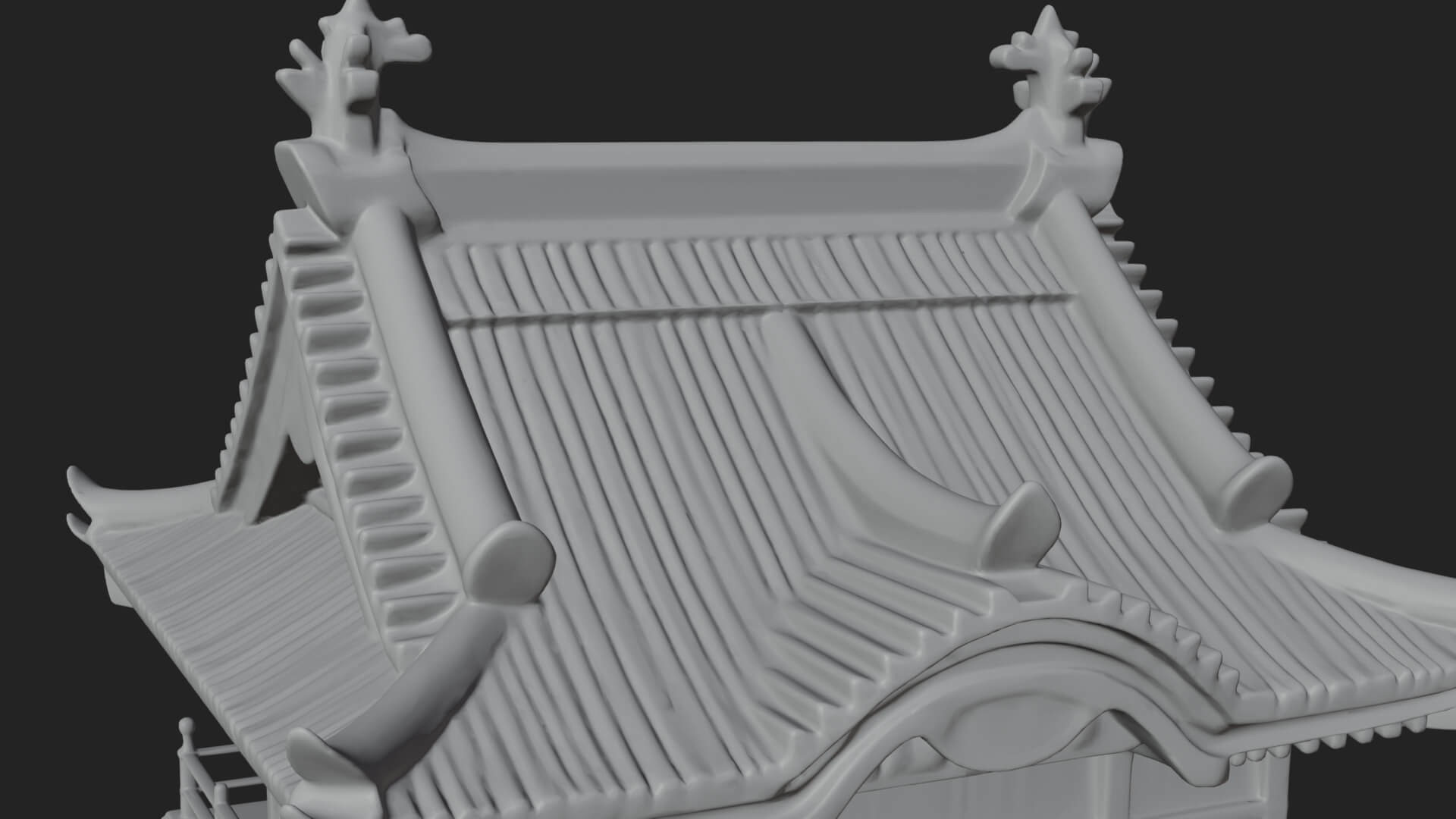 Japanese Castle Keep Design 4 3D Print Model 3D Model