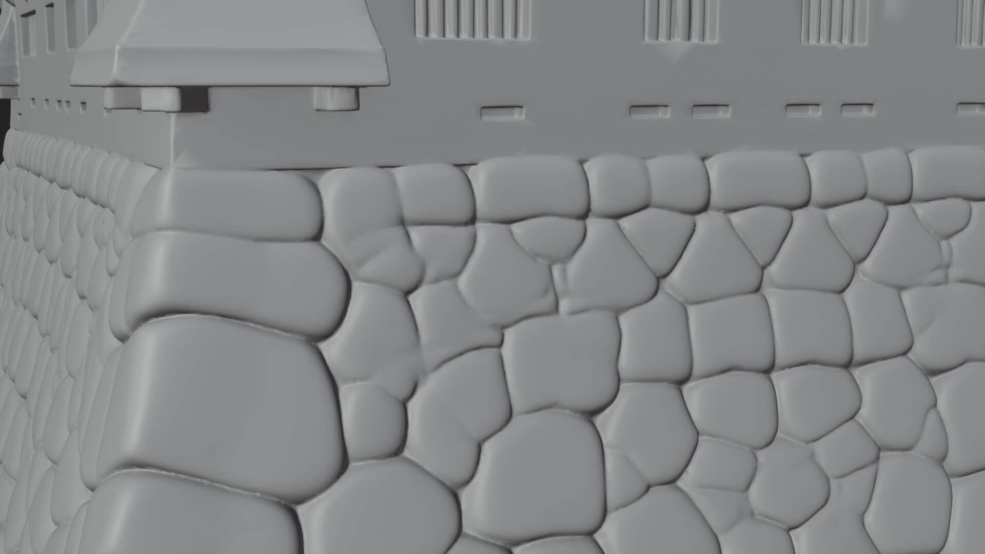 Japanese Castle Keep Design 4 3D Print Model 3D Model