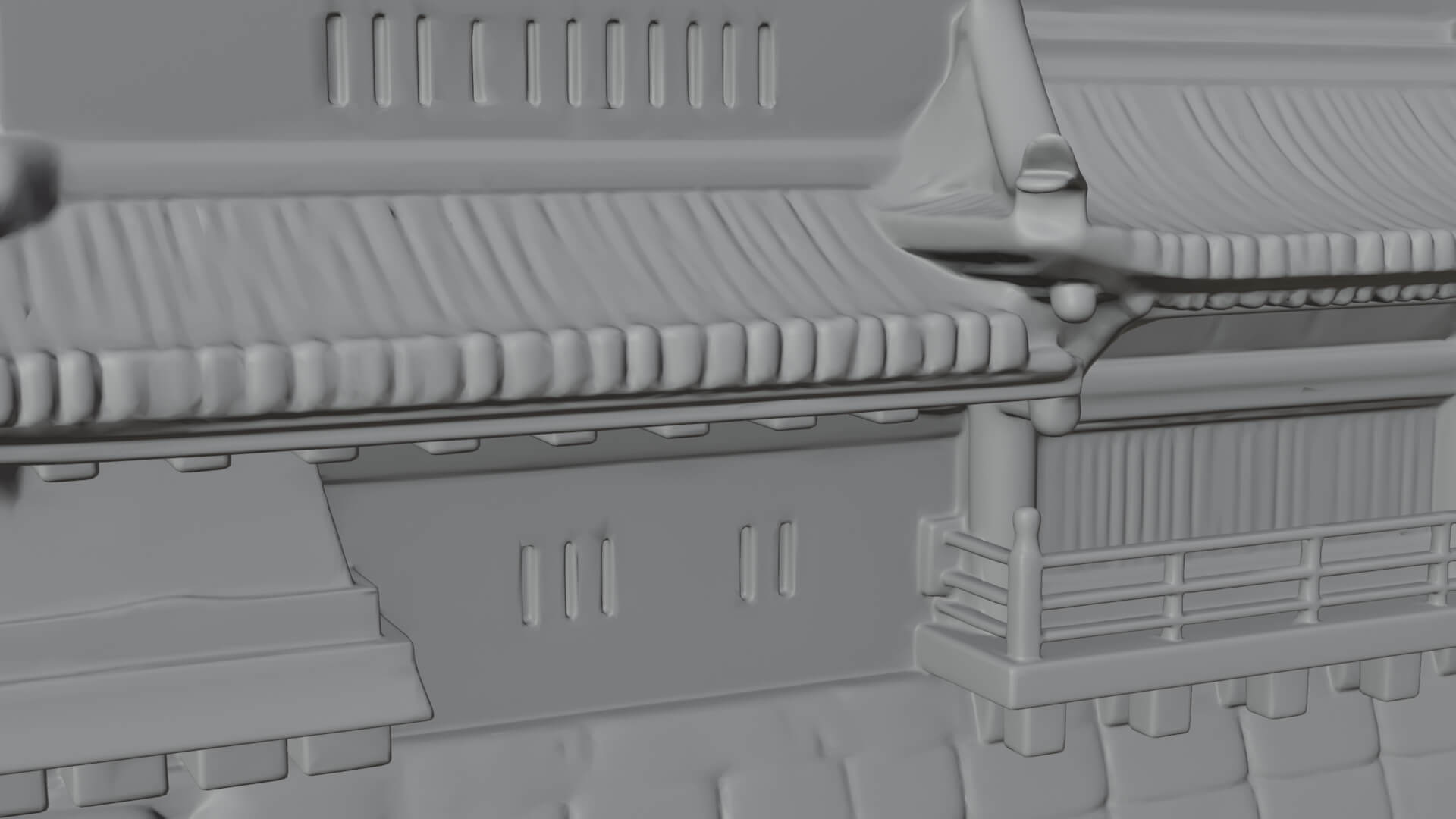 Japanese Castle Keep Design 6 3D Print Model 3D Model