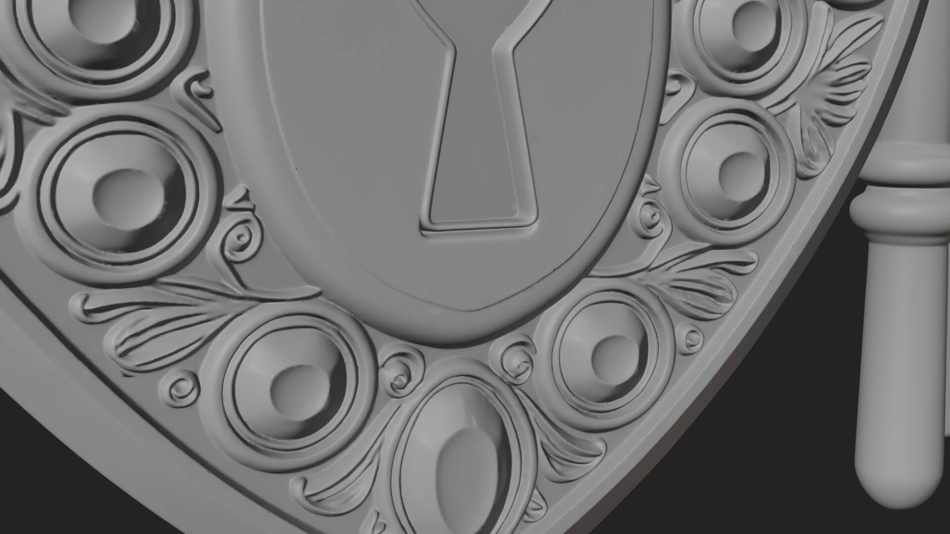 Jeweled Heart Lock Pendant Design 1 3D Print Model 3D Model