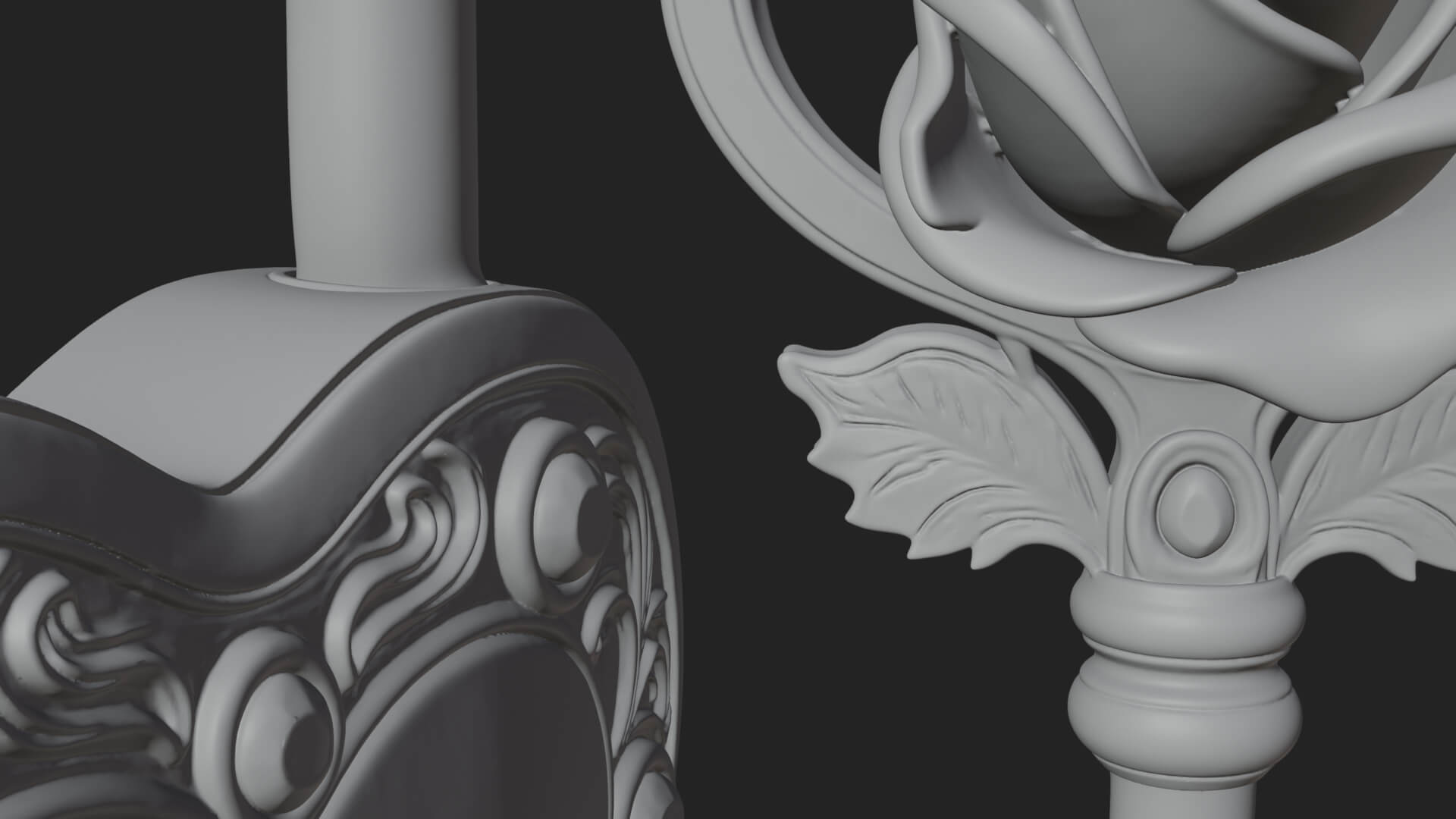 Jeweled Heart Lock Pendant Design 2 3D Print Model 3D Model