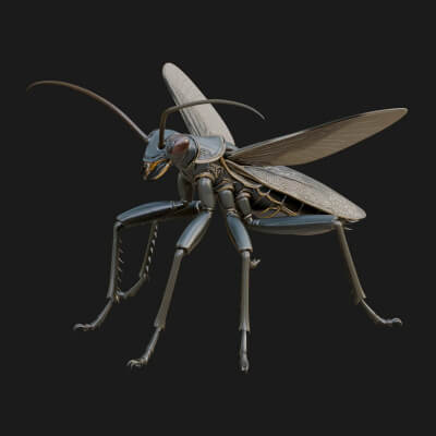 Katydid Statue Design 16 3D Print Model