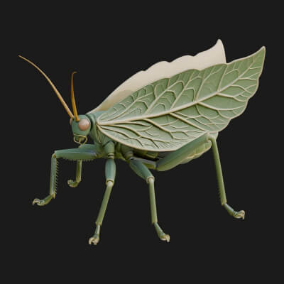 Katydid Statue Design 21 3D Print Model