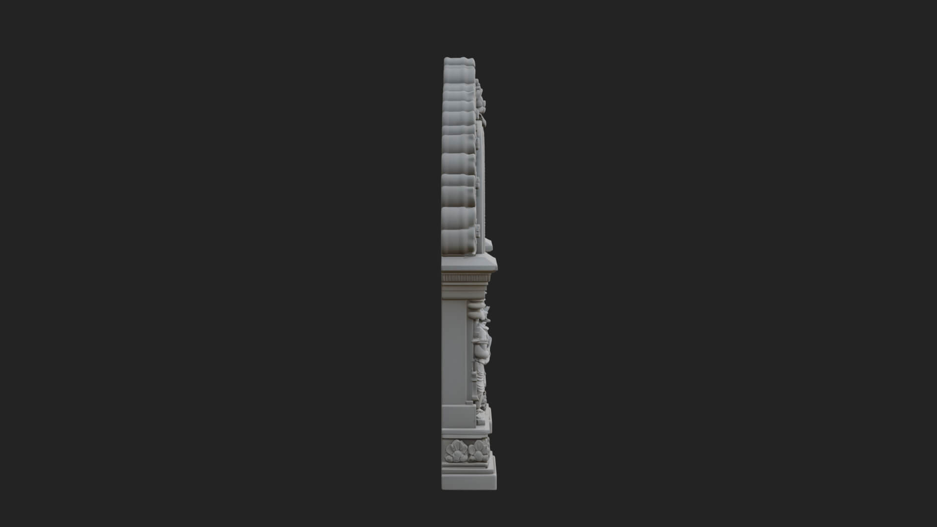 Khmer Carved Arch Design 1 3D Print Model 3D Model