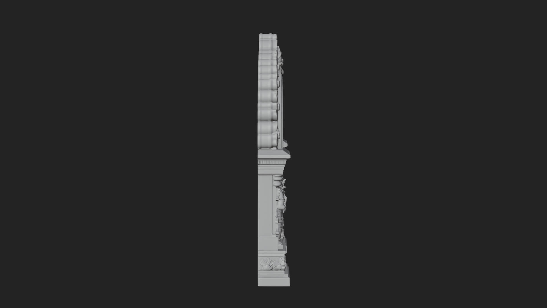 Khmer Carved Arch Design 1 3D Print Model 3D Model