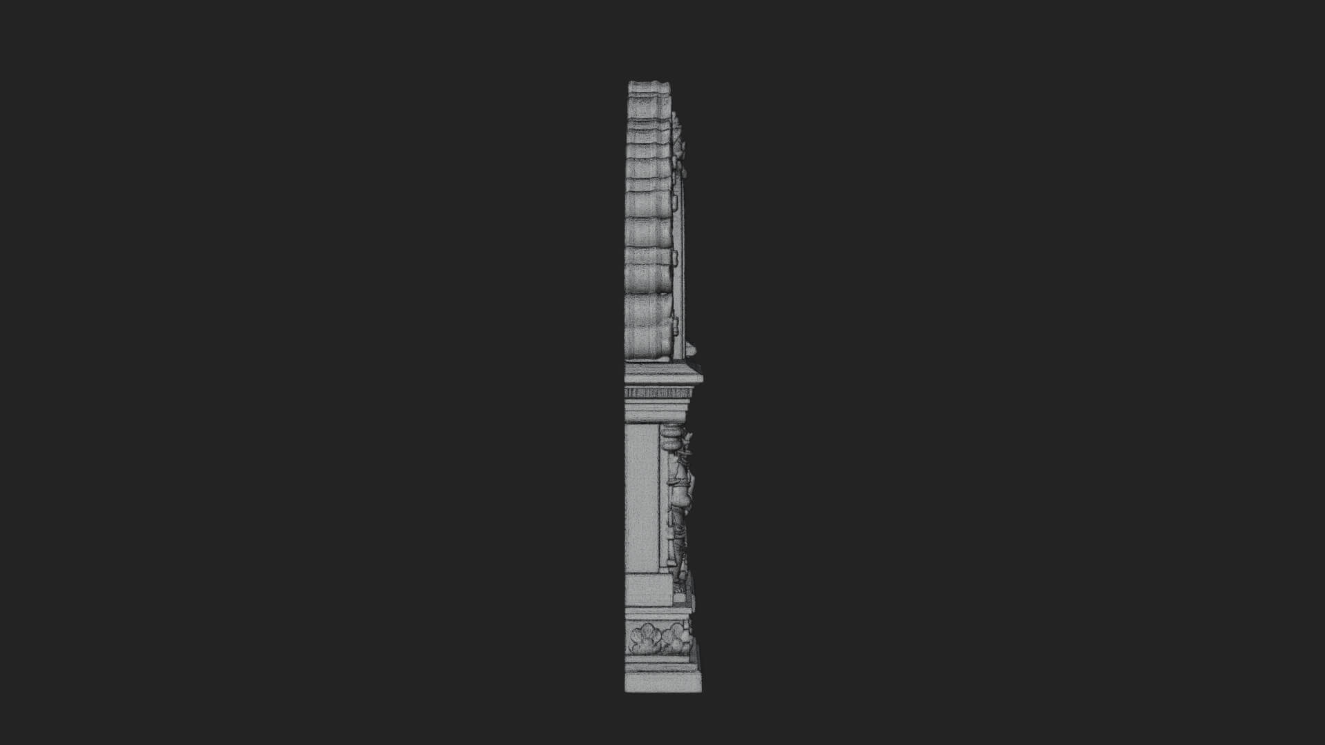 Khmer Carved Arch Design 1 3D Print Model 3D Model