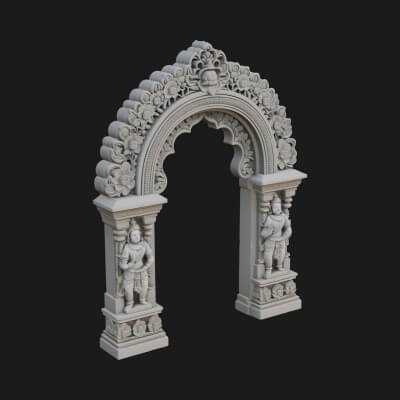 Khmer Carved Arch Design 1 3D Print Model