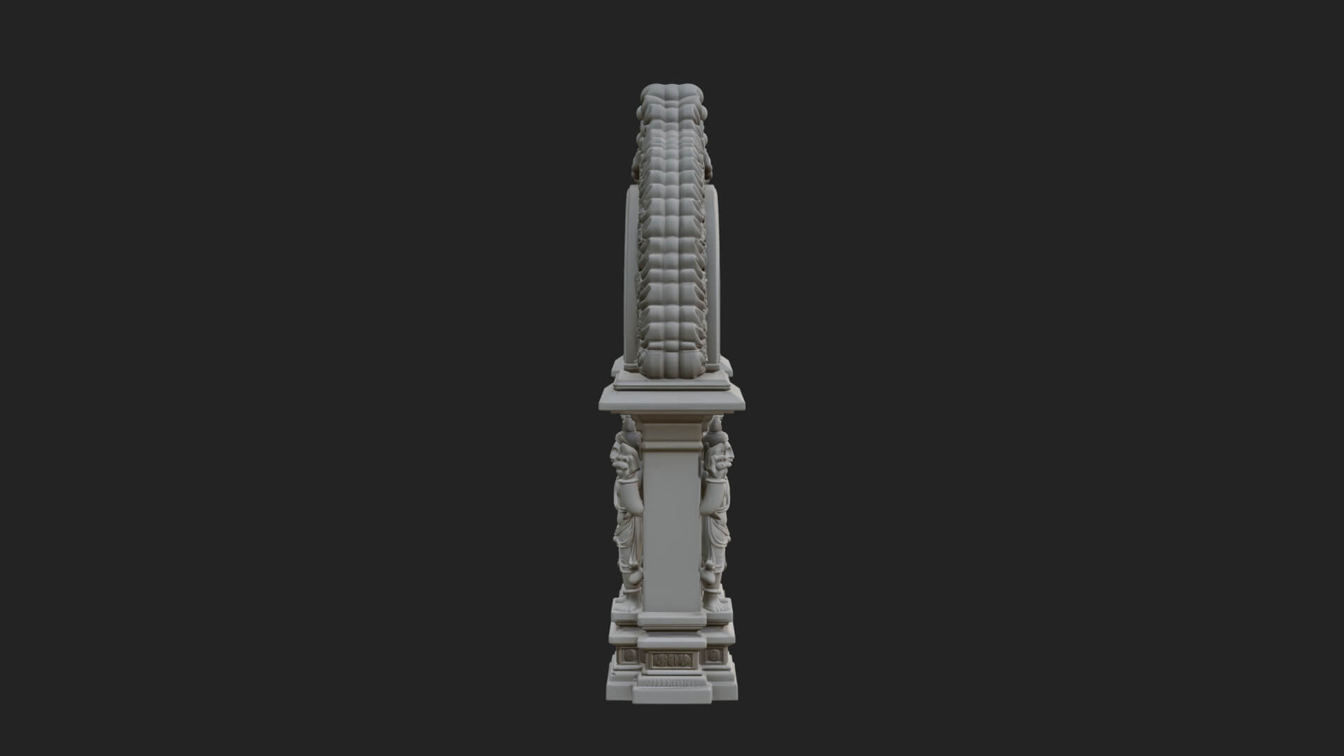 Khmer Carved Arch Design 2 3D Print Model 3D Model