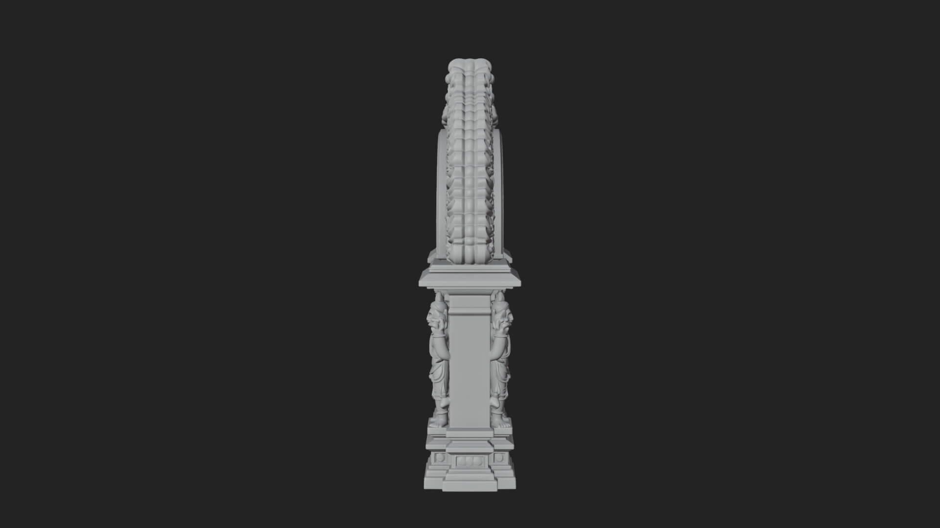 Khmer Carved Arch Design 2 3D Print Model 3D Model