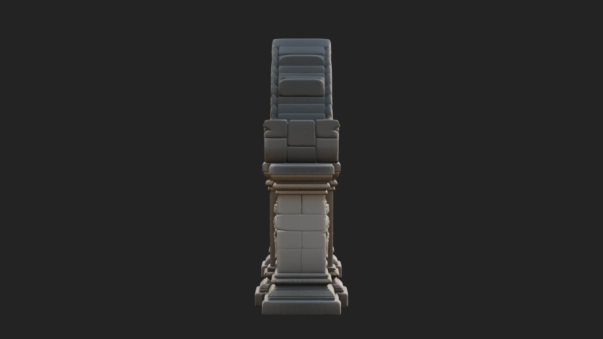Khmer Carved Arch Design 3 3D Print Model 3D Model