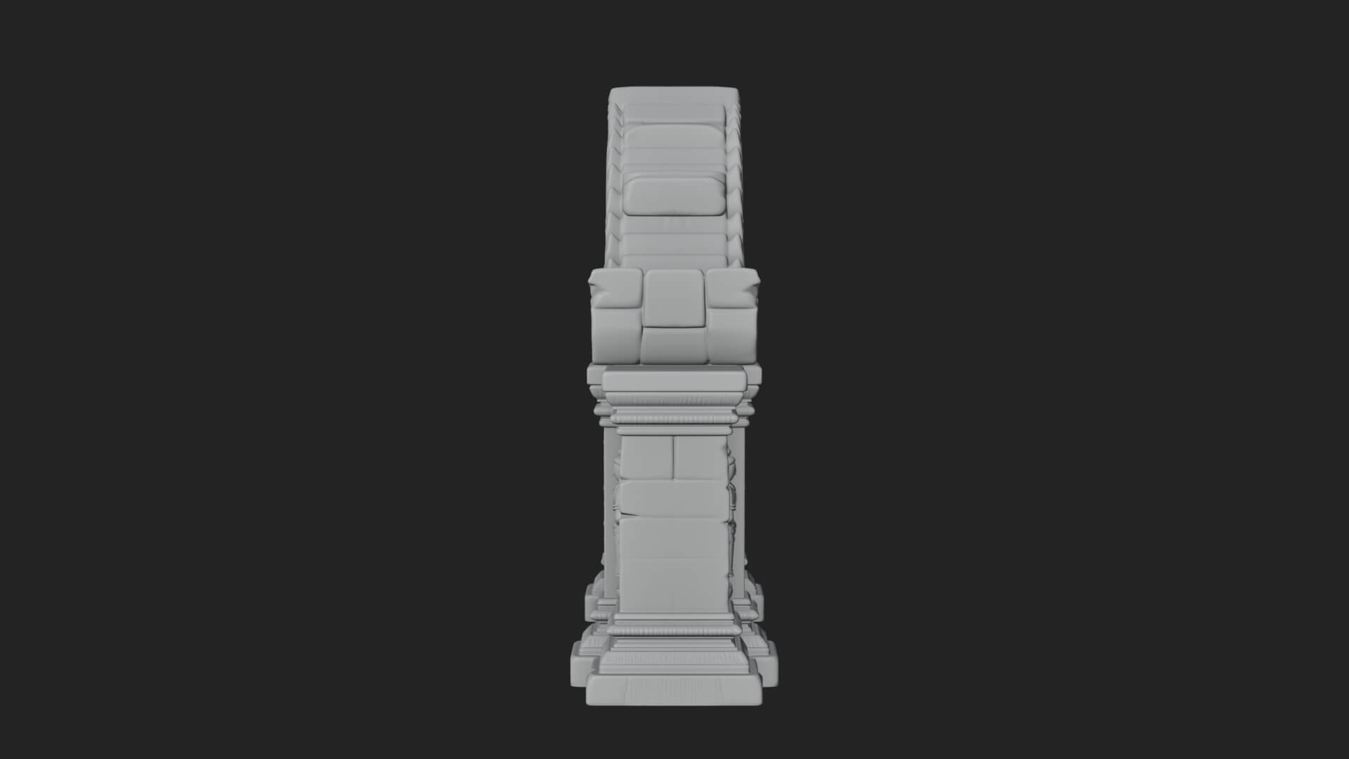 Khmer Carved Arch Design 3 3D Print Model 3D Model