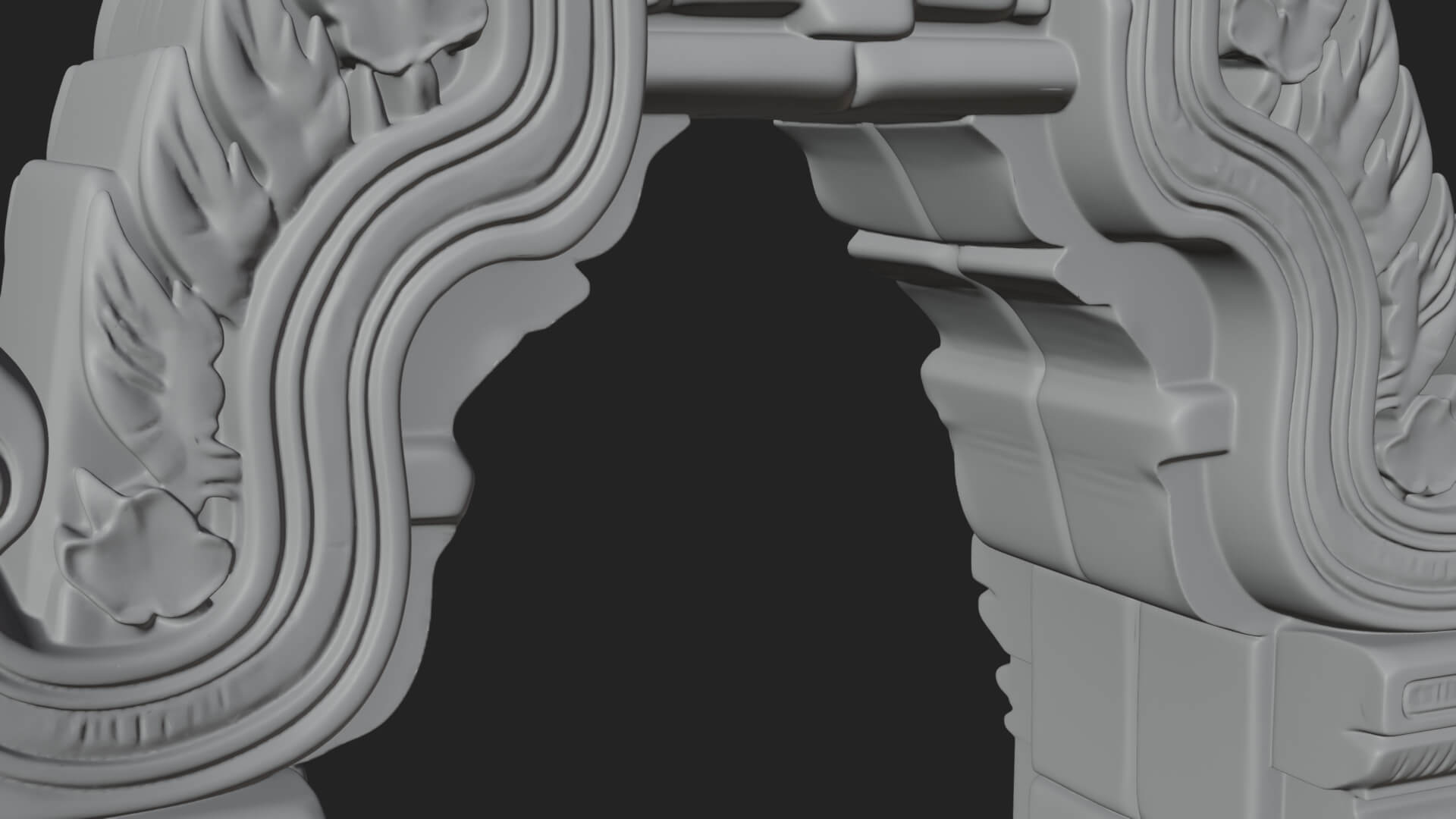 Khmer Carved Arch Design 3 3D Print Model 3D Model