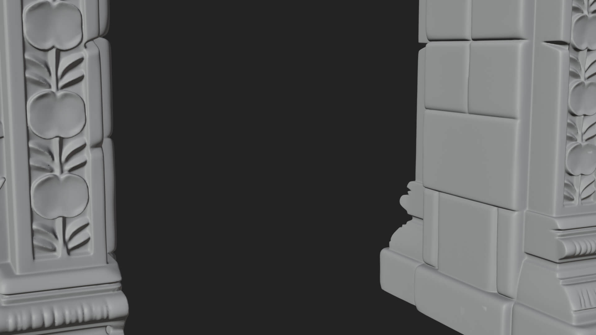 Khmer Carved Arch Design 3 3D Print Model 3D Model
