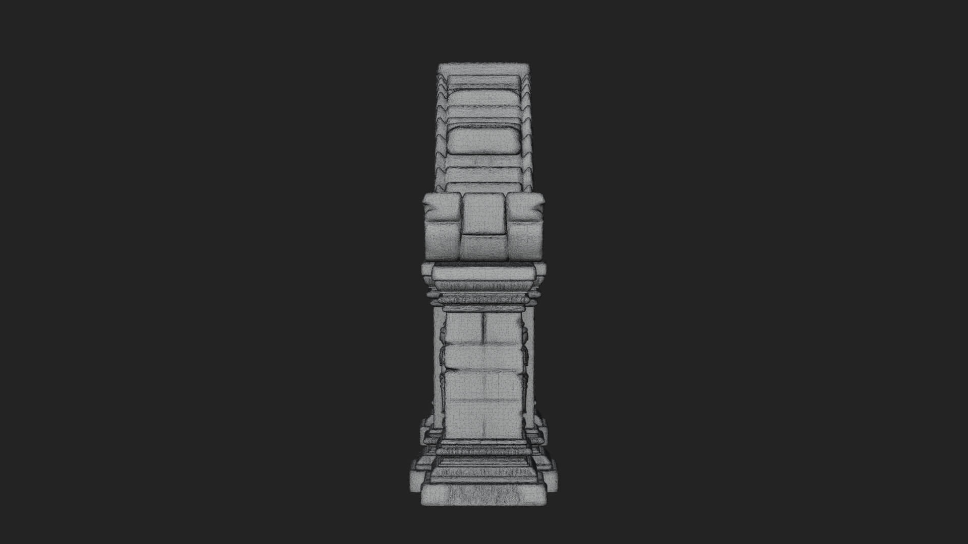 Khmer Carved Arch Design 3 3D Print Model 3D Model