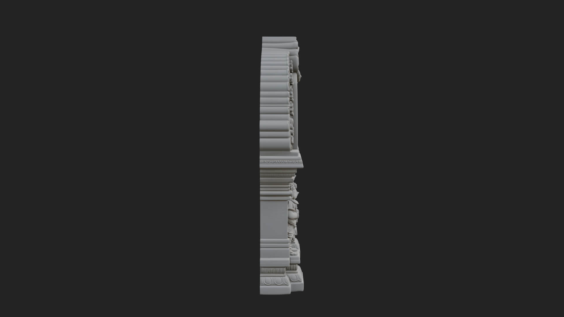 Khmer Carved Arch Design 4 3D Print Model 3D Model