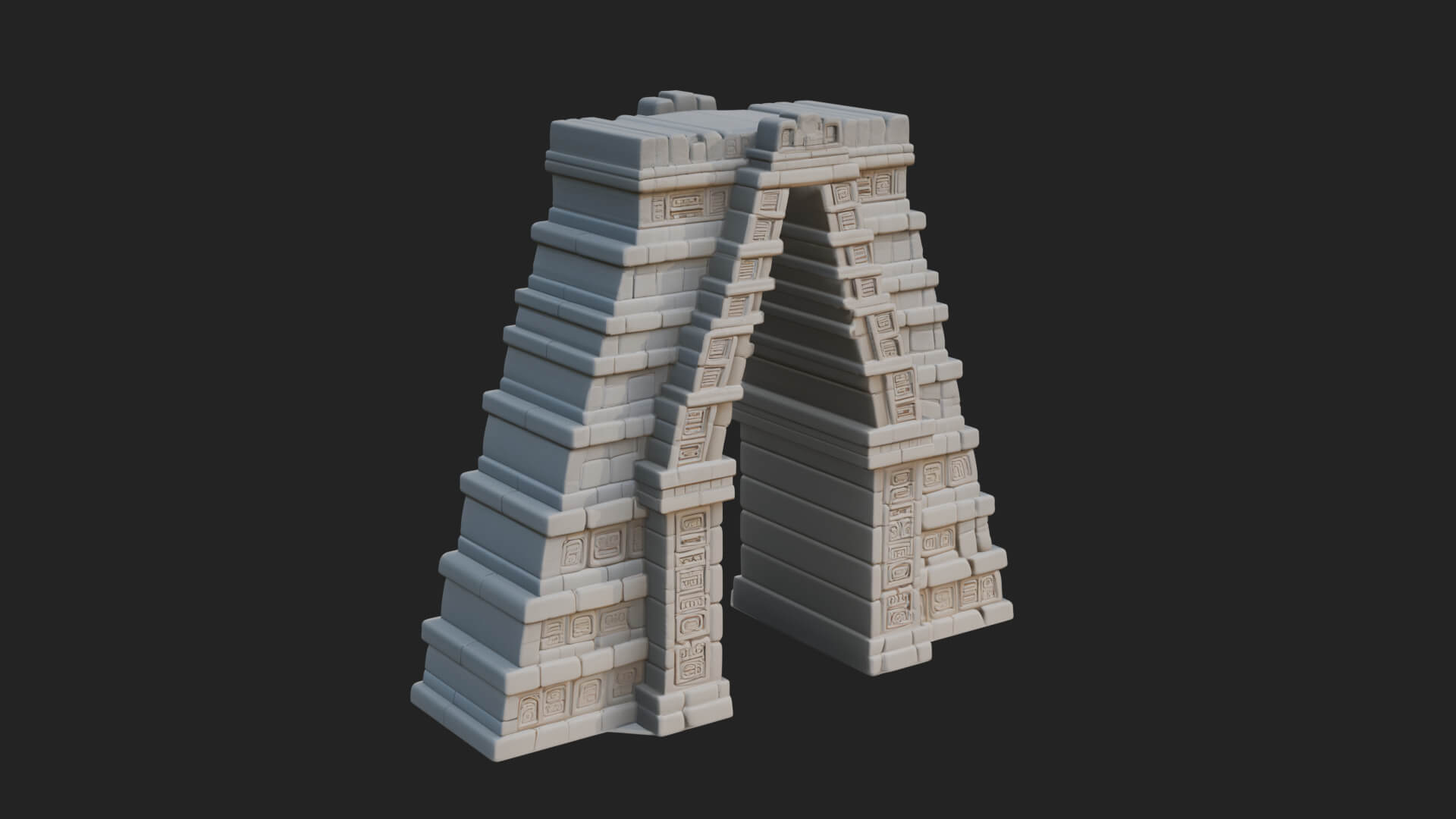 Khmer Carved Arch Design 5 3D Print Model 3D Model