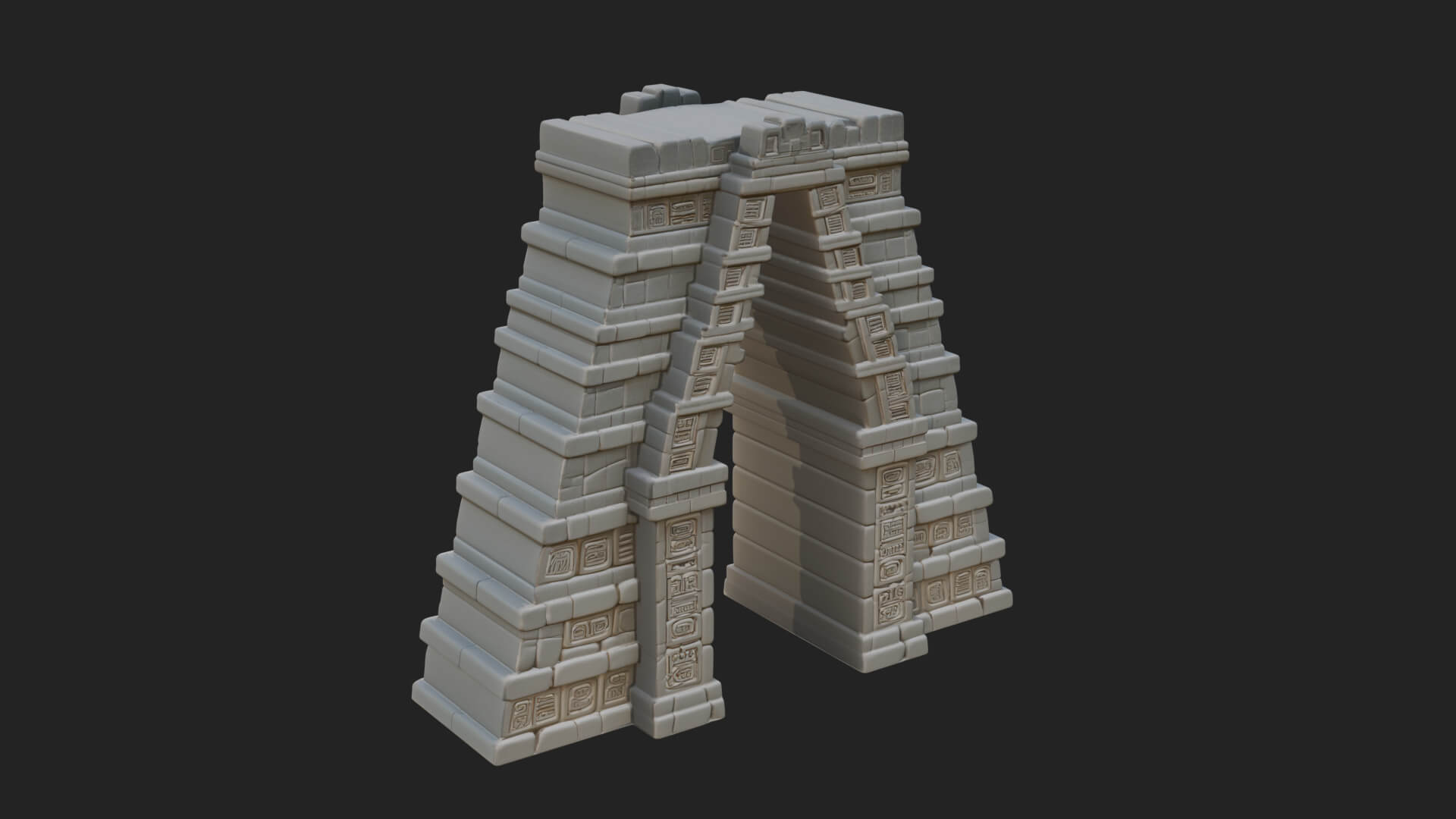 Khmer Carved Arch Design 5 3D Print Model 3D Model