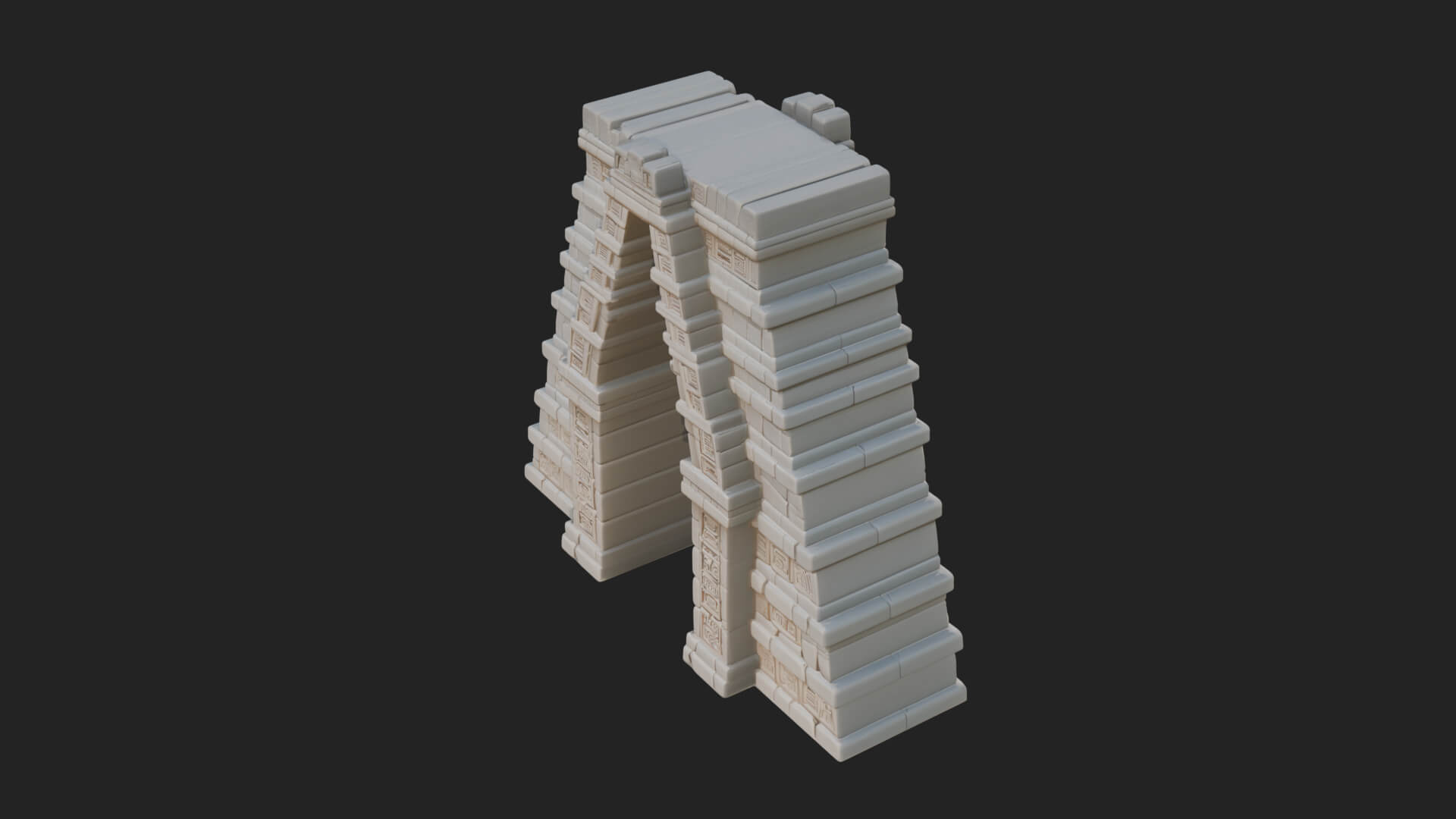 Khmer Carved Arch Design 5 3D Print Model 3D Model
