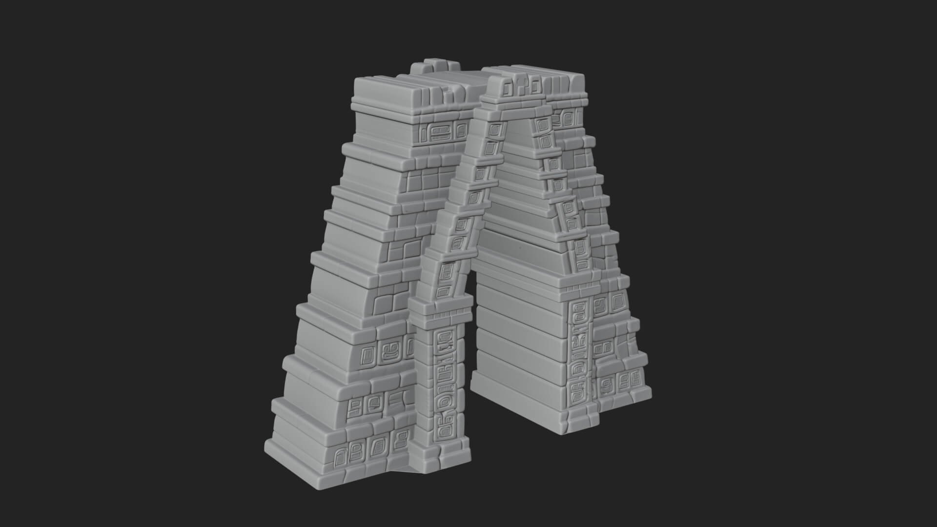 Khmer Carved Arch Design 5 3D Print Model 3D Model