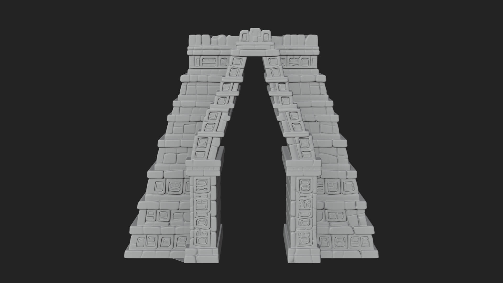 Khmer Carved Arch Design 5 3D Print Model 3D Model