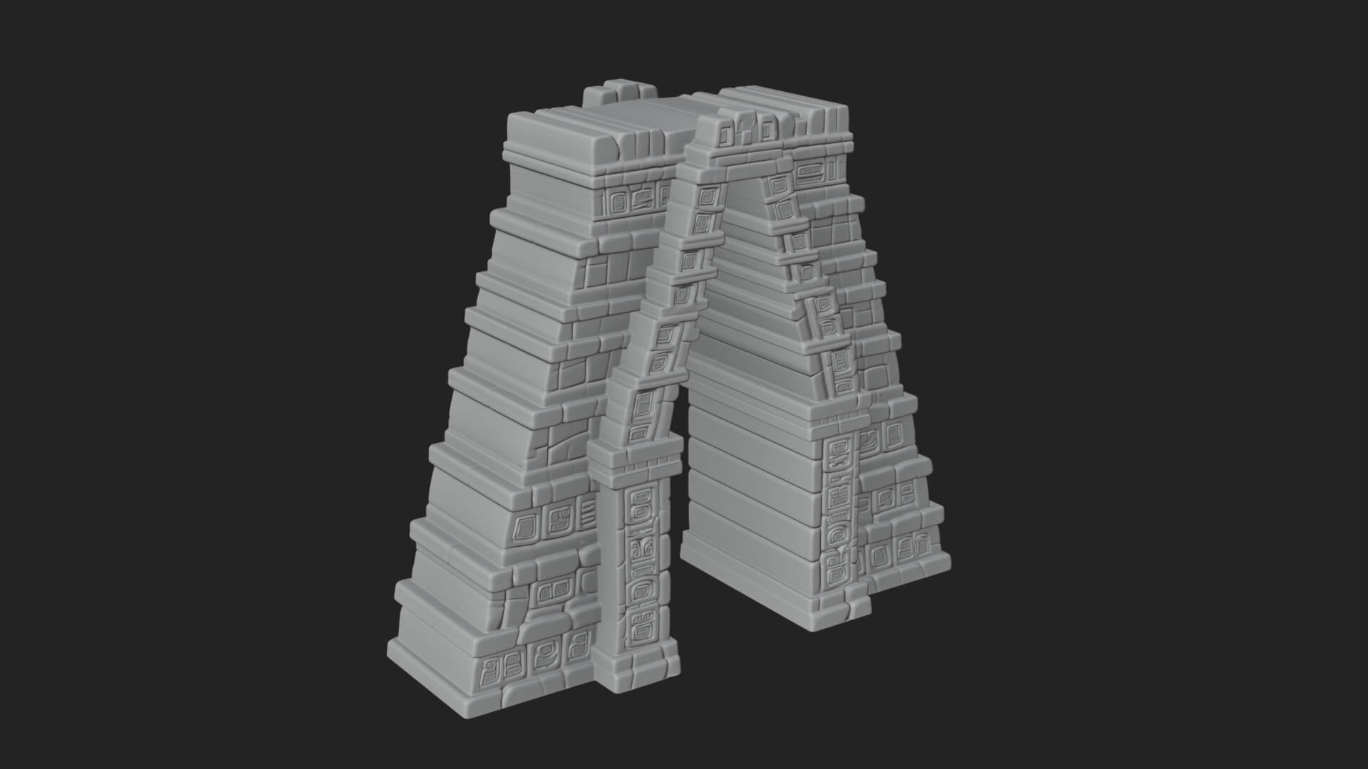 Khmer Carved Arch Design 5 3D Print Model 3D Model