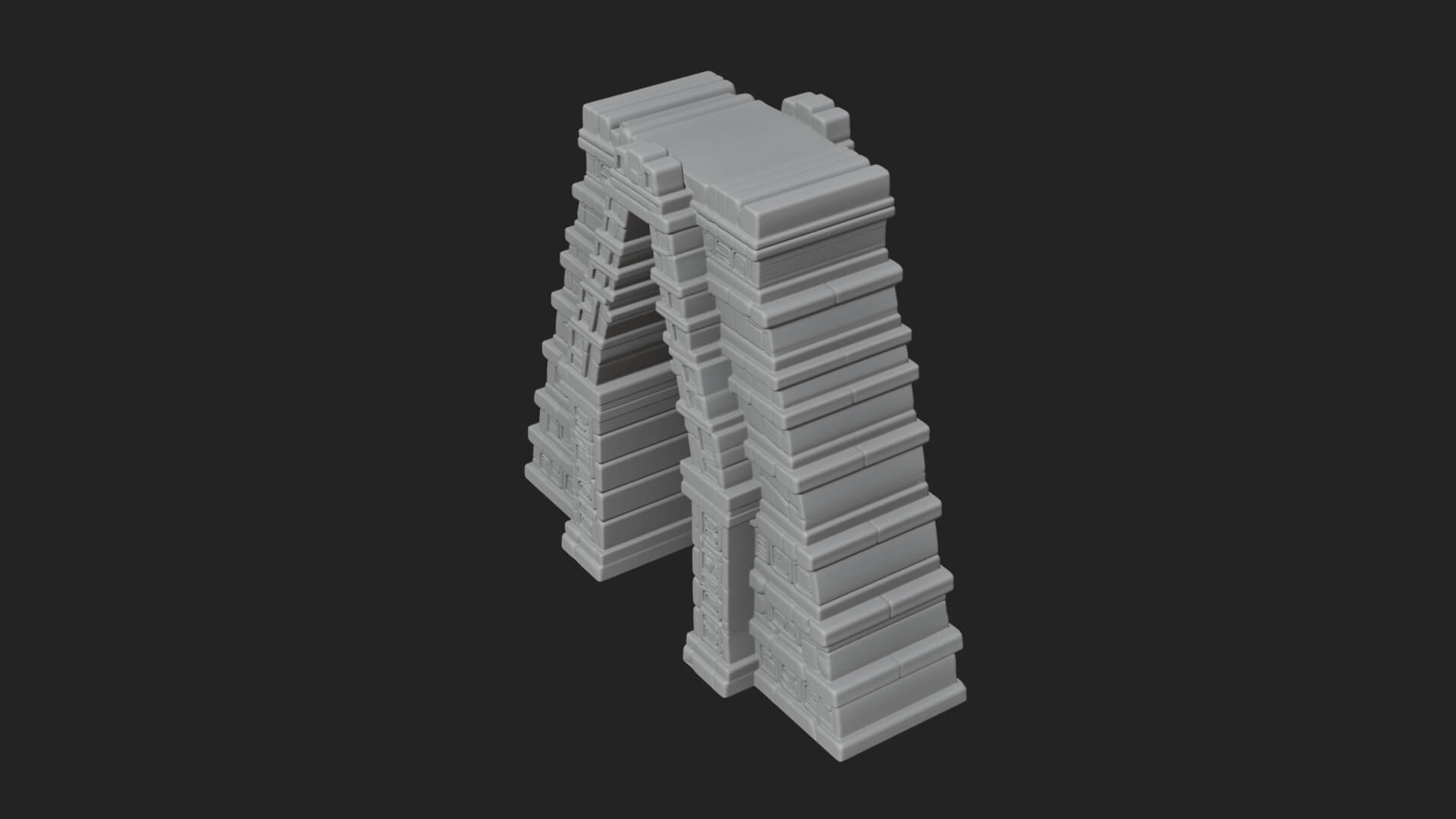 Khmer Carved Arch Design 5 3D Print Model 3D Model