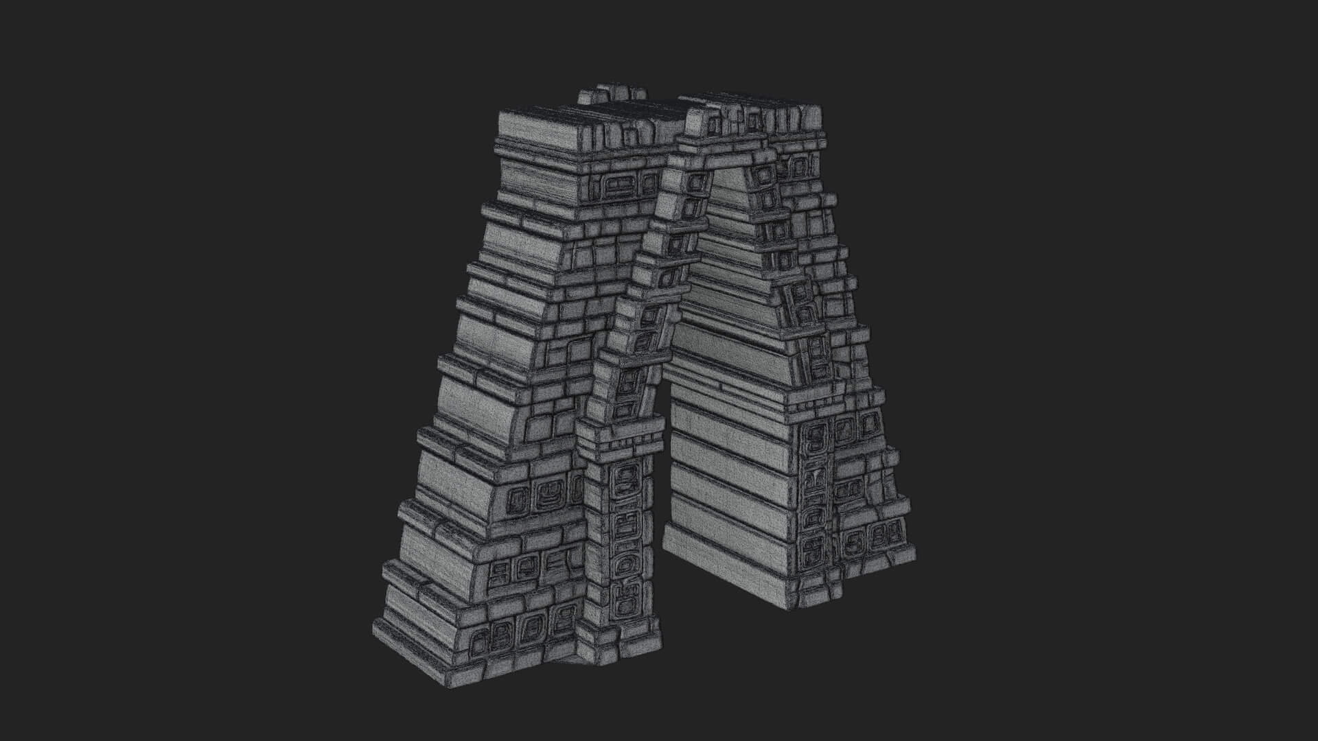 Khmer Carved Arch Design 5 3D Print Model 3D Model