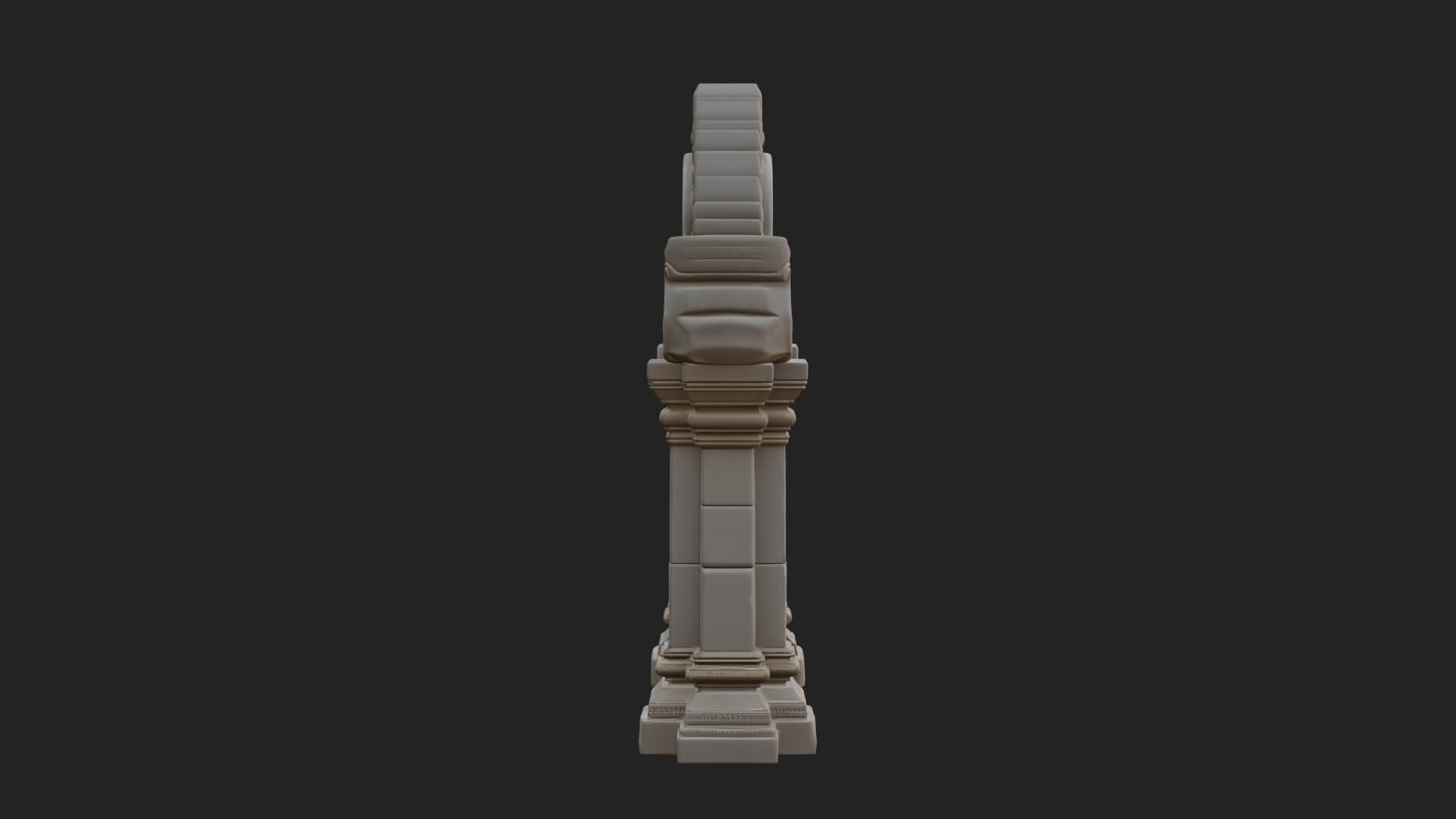 Khmer Carved Arch Design 6 3D Print Model 3D Model