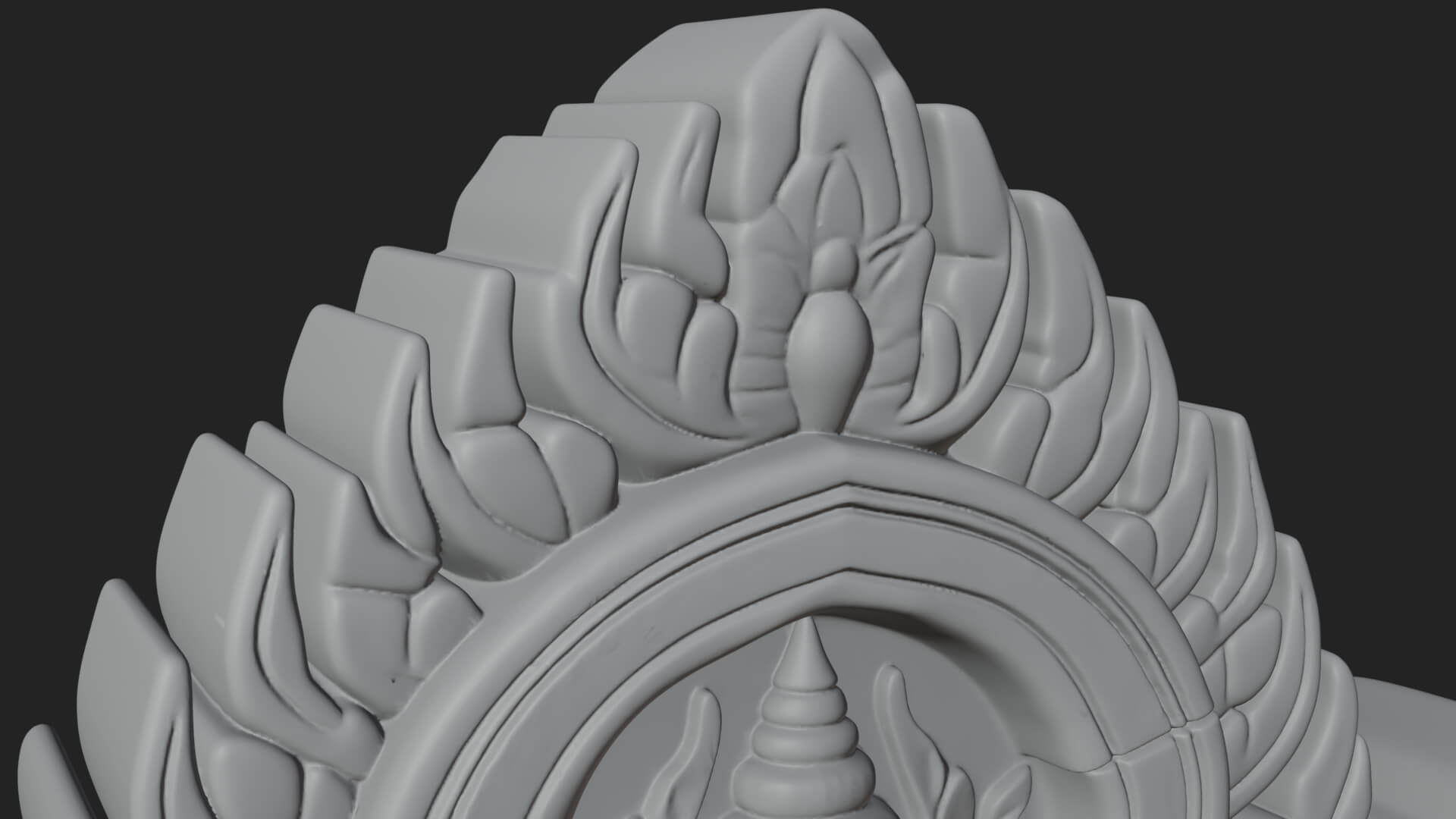 Khmer Carved Arch Design 6 3D Print Model 3D Model