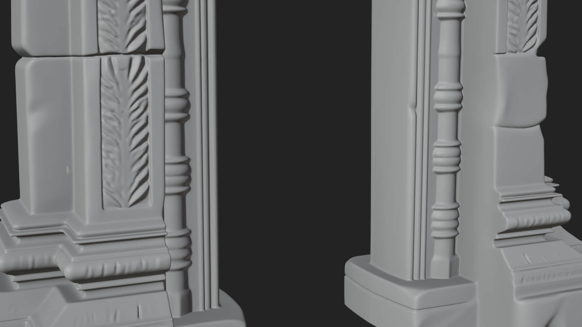 Khmer Carved Arch Design 6 3D Print Model 3D Model