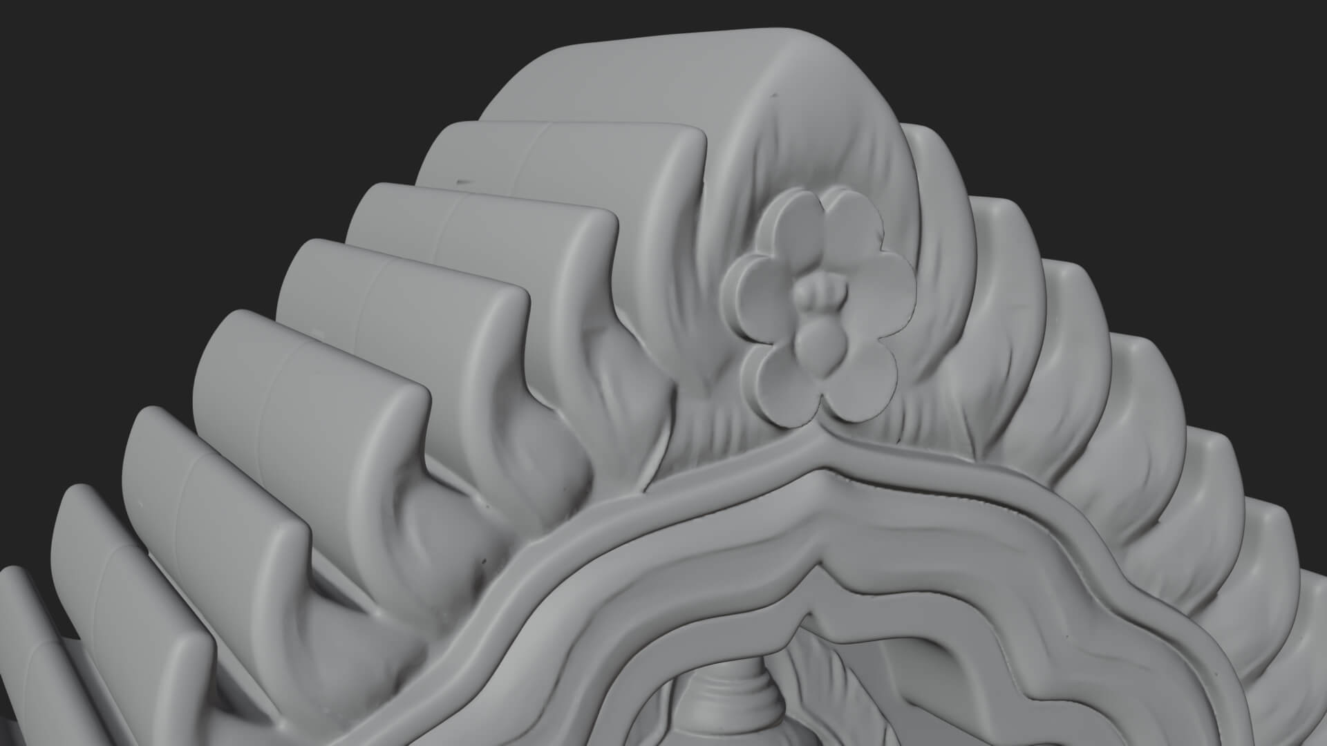 Khmer Carved Arch Design 7 3D Print Model 3D Model