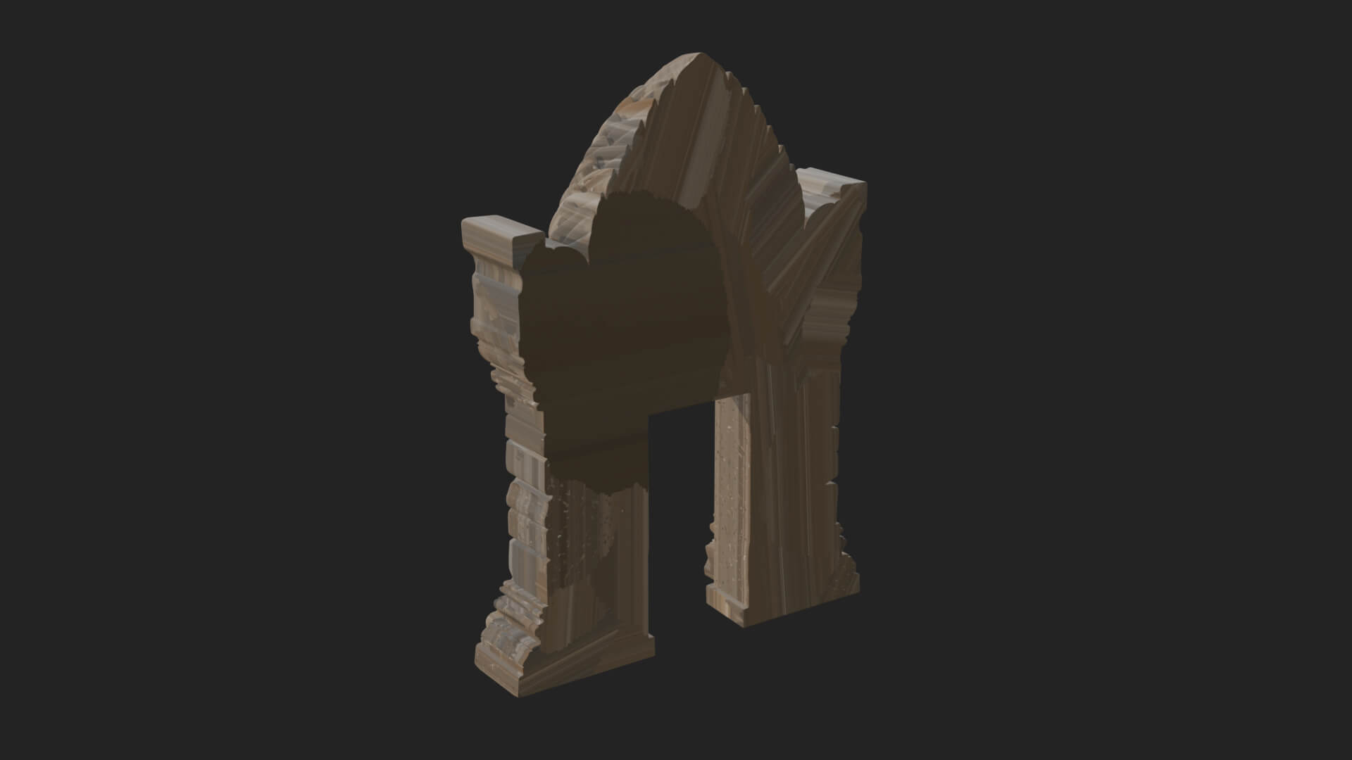 Khmer Carved Arch Design 8 3D Print Model 3D Model