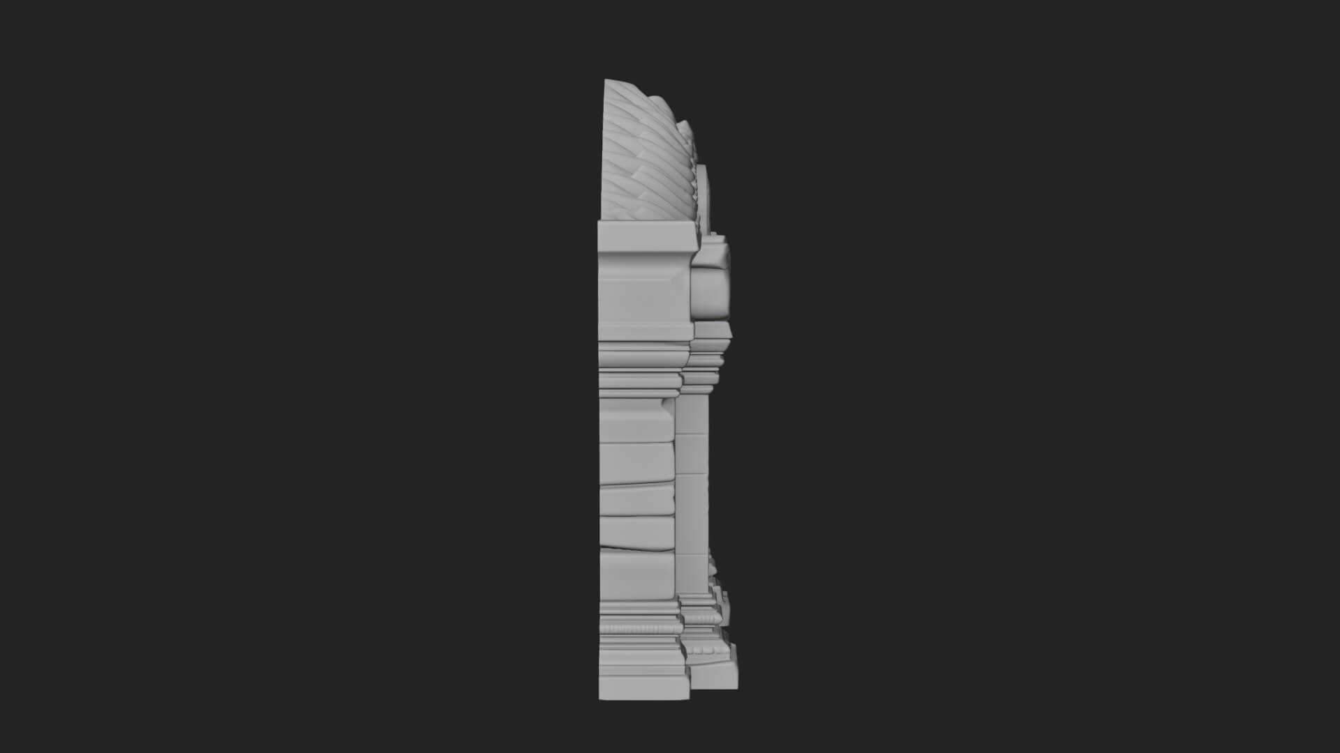 Khmer Carved Arch Design 8 3D Print Model 3D Model
