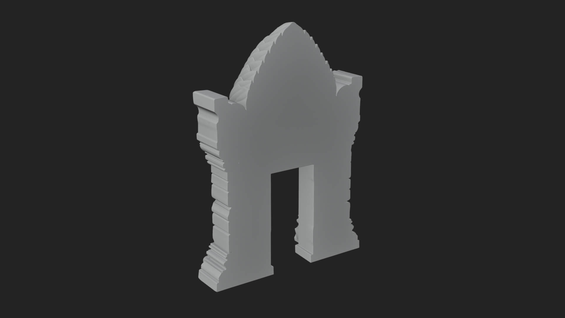 Khmer Carved Arch Design 8 3D Print Model 3D Model
