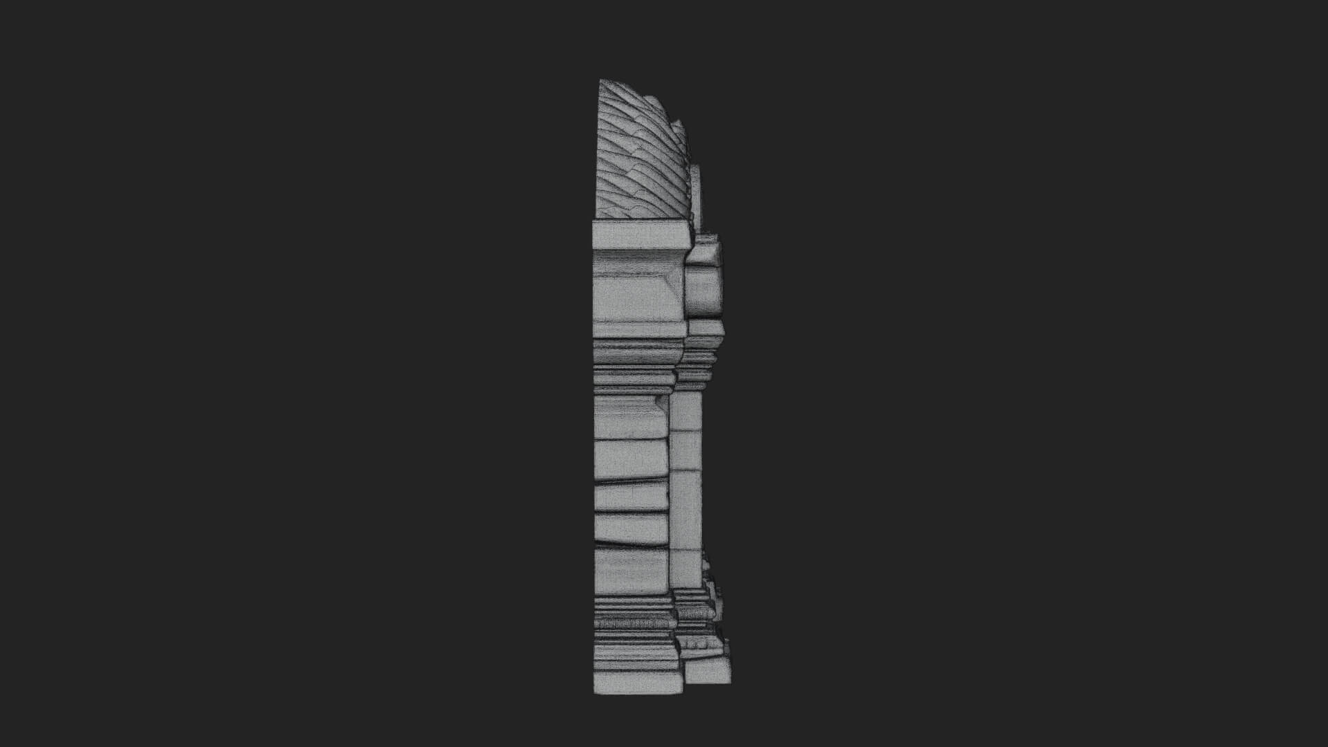 Khmer Carved Arch Design 8 3D Print Model 3D Model