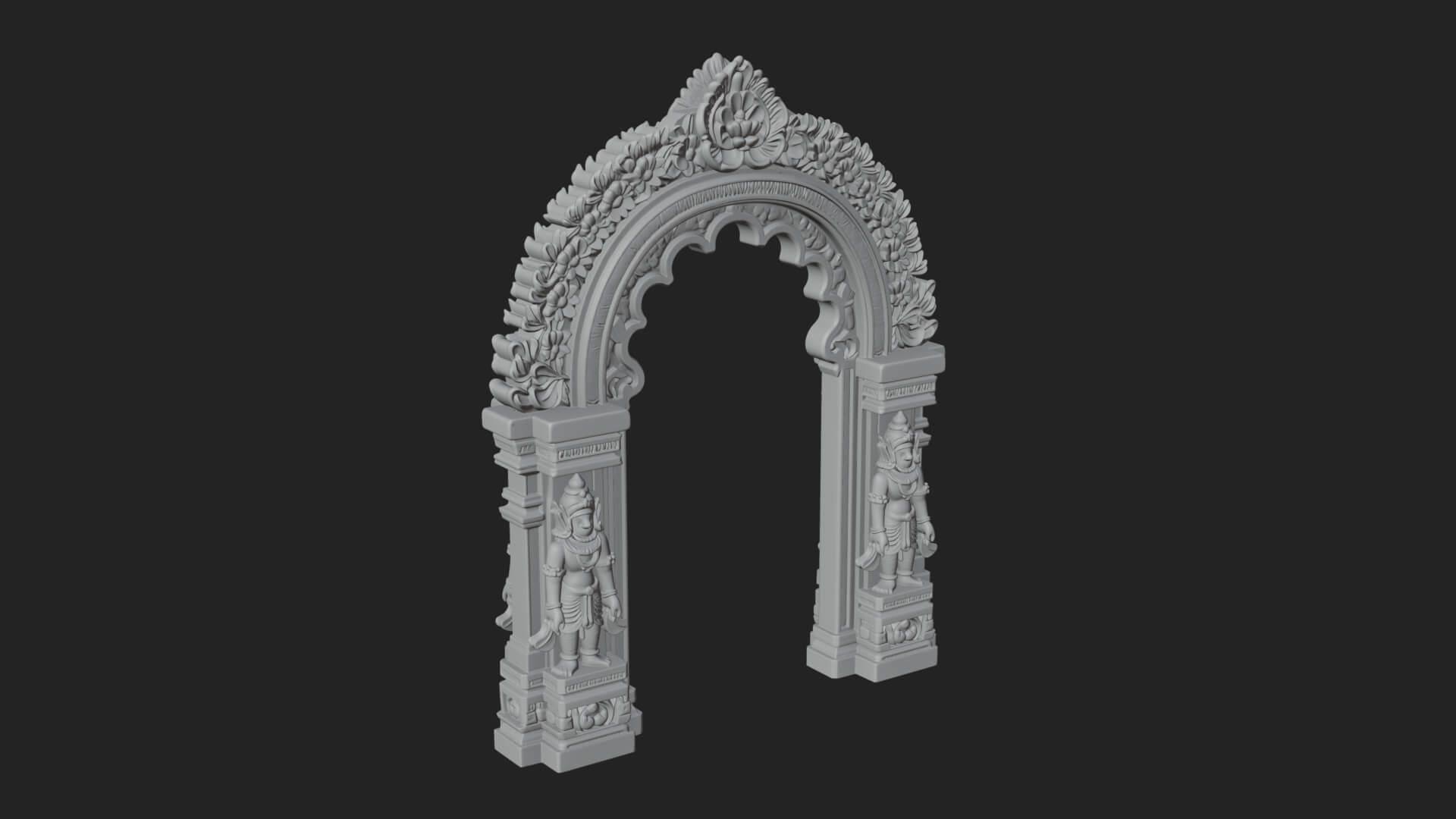 Khmer Carved Arch Design 9 3D Print Model 3D Model