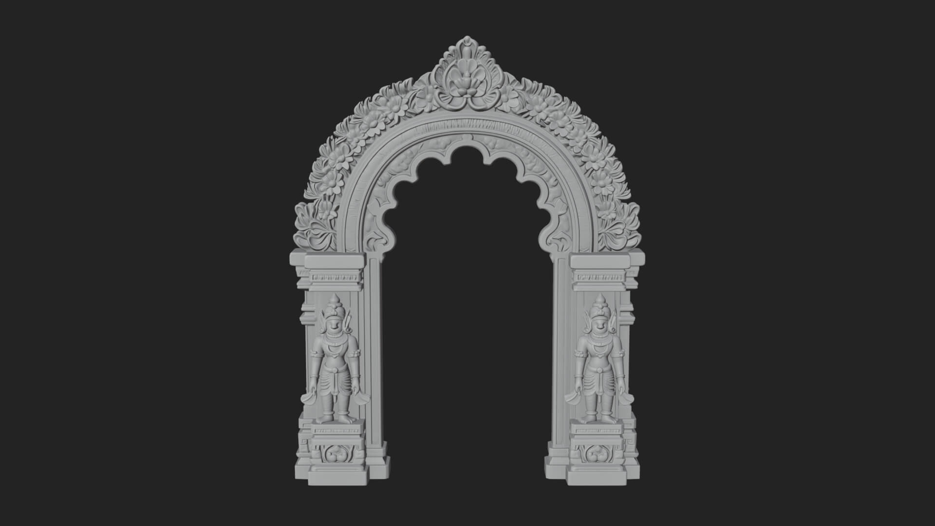 Khmer Carved Arch Design 9 3D Print Model 3D Model