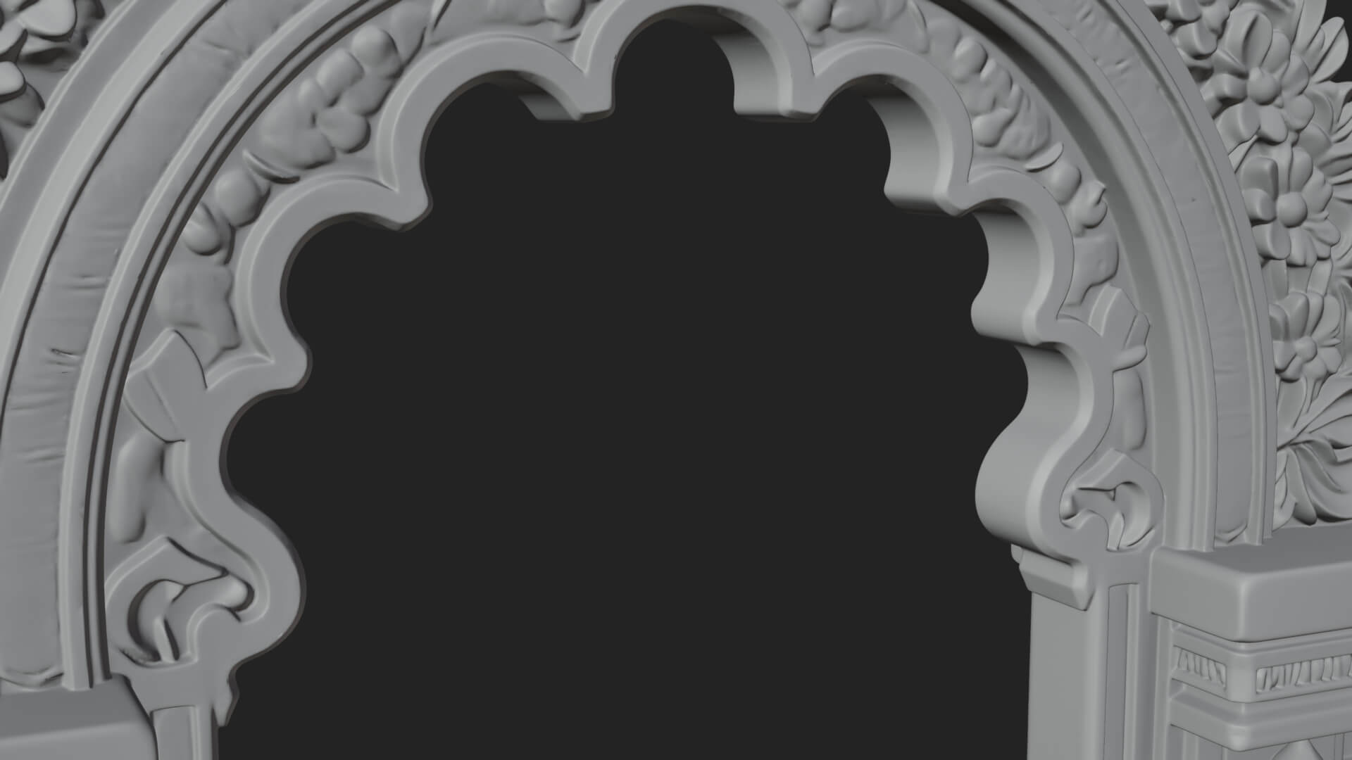 Khmer Carved Arch Design 9 3D Print Model 3D Model